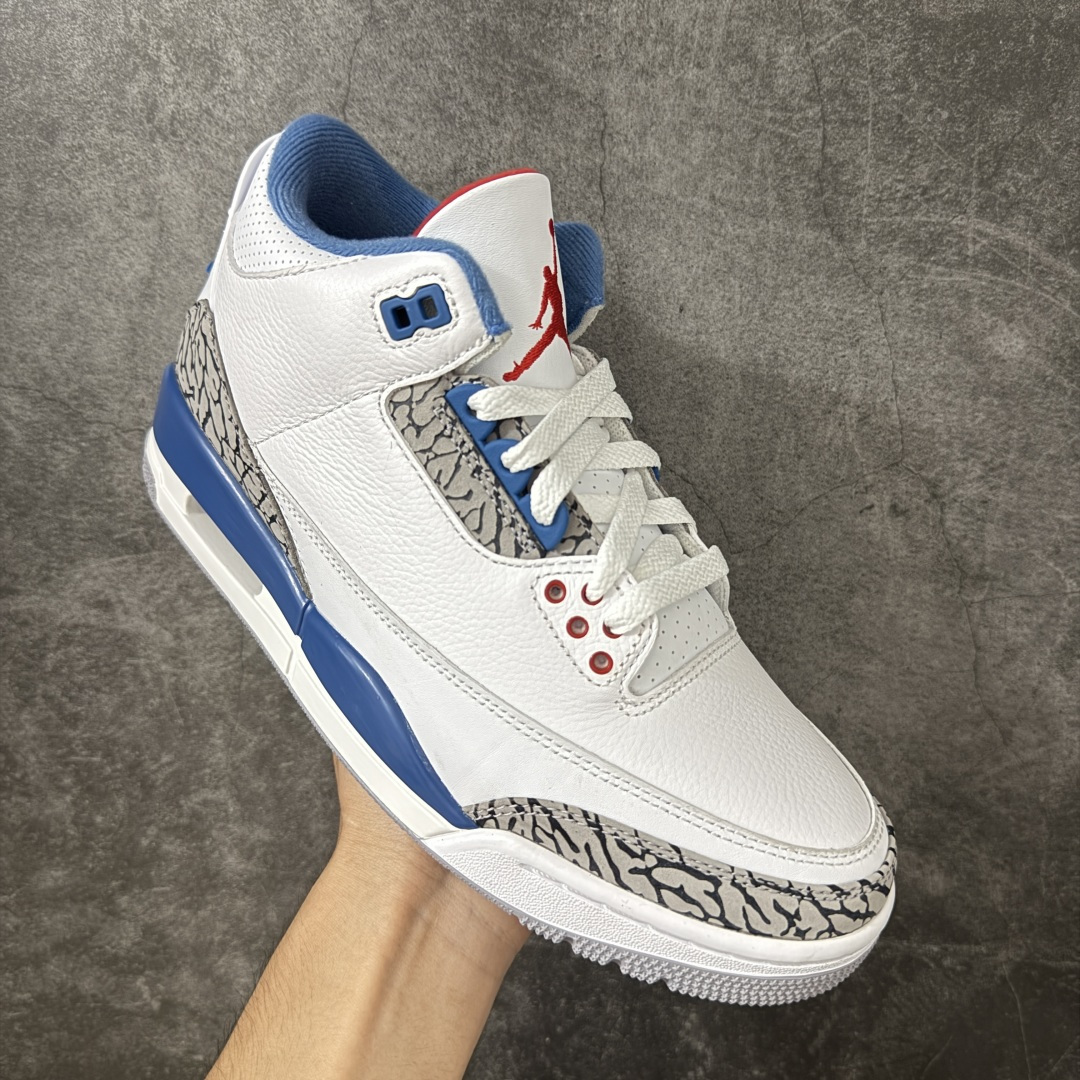 图片[3]-【LW版本】Air Jordan 3 OG Retro 2025版aj3真蓝 白蓝 出货 货号：IF4396-104 原厂皮料 原装细纹磨砂爆裂纹 原楦原纸板开发 确保原汁原味 原厂皮料质感色泽绝无偏差 完美中底拉帮 原厂中底钢印 原档案大底 如假白送 大底纹路 气垫通透度PU的回弹性均百分百还原 原厂电绣鞋舌飞人刺绣针数立体讲究精细欢迎对比正品原鞋 尺码：36-48.5男女鞋-选品中心