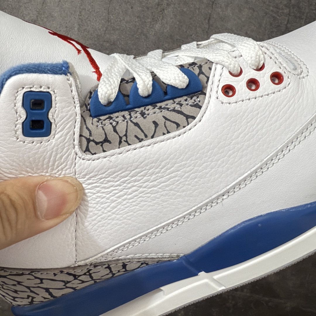 图片[4]-【LW版本】Air Jordan 3 OG Retro 2025版aj3真蓝 白蓝 出货 货号：IF4396-104 原厂皮料 原装细纹磨砂爆裂纹 原楦原纸板开发 确保原汁原味 原厂皮料质感色泽绝无偏差 完美中底拉帮 原厂中底钢印 原档案大底 如假白送 大底纹路 气垫通透度PU的回弹性均百分百还原 原厂电绣鞋舌飞人刺绣针数立体讲究精细欢迎对比正品原鞋 尺码：36-48.5男女鞋-选品中心