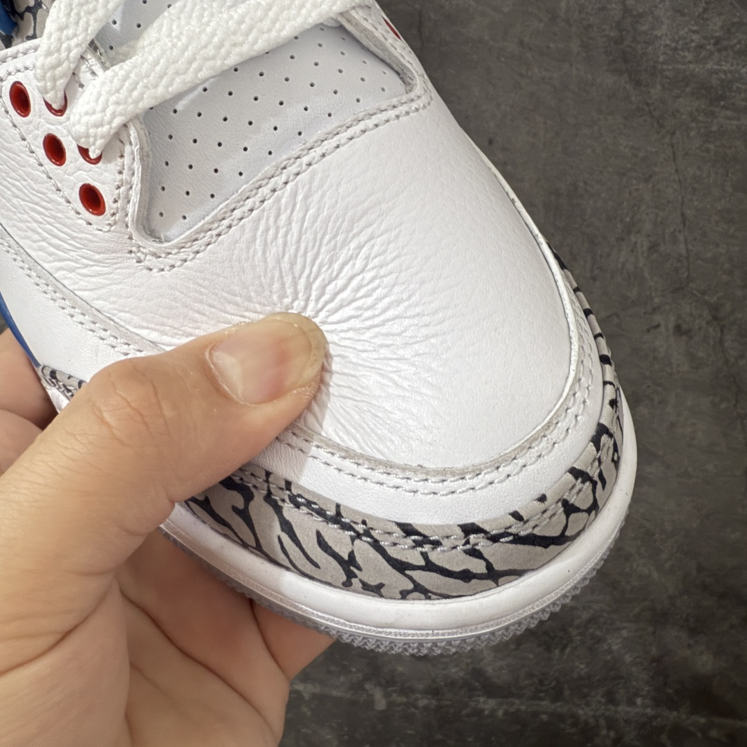 图片[5]-【LW版本】Air Jordan 3 OG Retro 2025版aj3真蓝 白蓝 出货 货号：IF4396-104 原厂皮料 原装细纹磨砂爆裂纹 原楦原纸板开发 确保原汁原味 原厂皮料质感色泽绝无偏差 完美中底拉帮 原厂中底钢印 原档案大底 如假白送 大底纹路 气垫通透度PU的回弹性均百分百还原 原厂电绣鞋舌飞人刺绣针数立体讲究精细欢迎对比正品原鞋 尺码：36-48.5男女鞋-选品中心