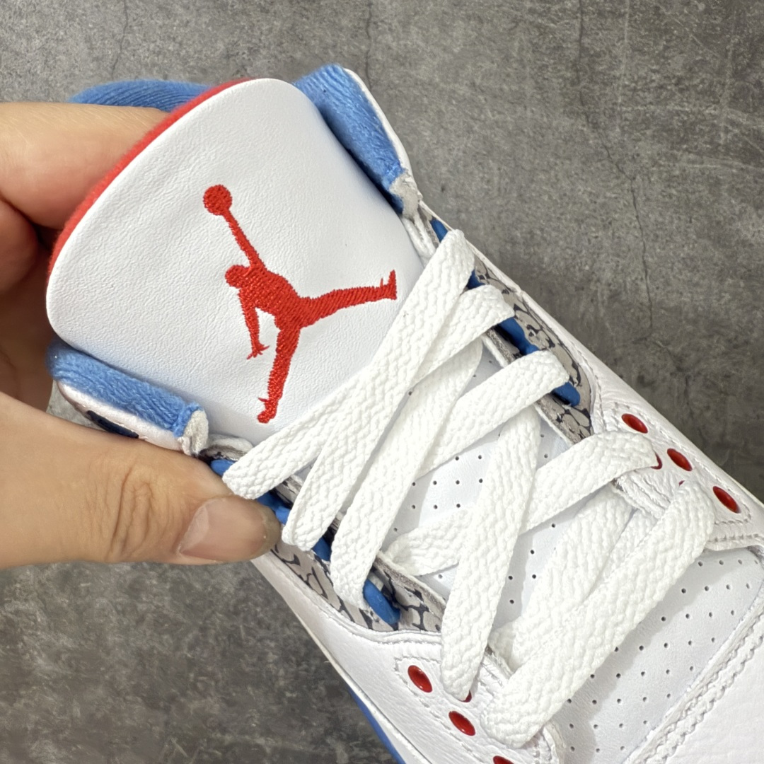 图片[6]-【LW版本】Air Jordan 3 OG Retro 2025版aj3真蓝 白蓝 出货 货号：IF4396-104 原厂皮料 原装细纹磨砂爆裂纹 原楦原纸板开发 确保原汁原味 原厂皮料质感色泽绝无偏差 完美中底拉帮 原厂中底钢印 原档案大底 如假白送 大底纹路 气垫通透度PU的回弹性均百分百还原 原厂电绣鞋舌飞人刺绣针数立体讲究精细欢迎对比正品原鞋 尺码：36-48.5男女鞋-选品中心