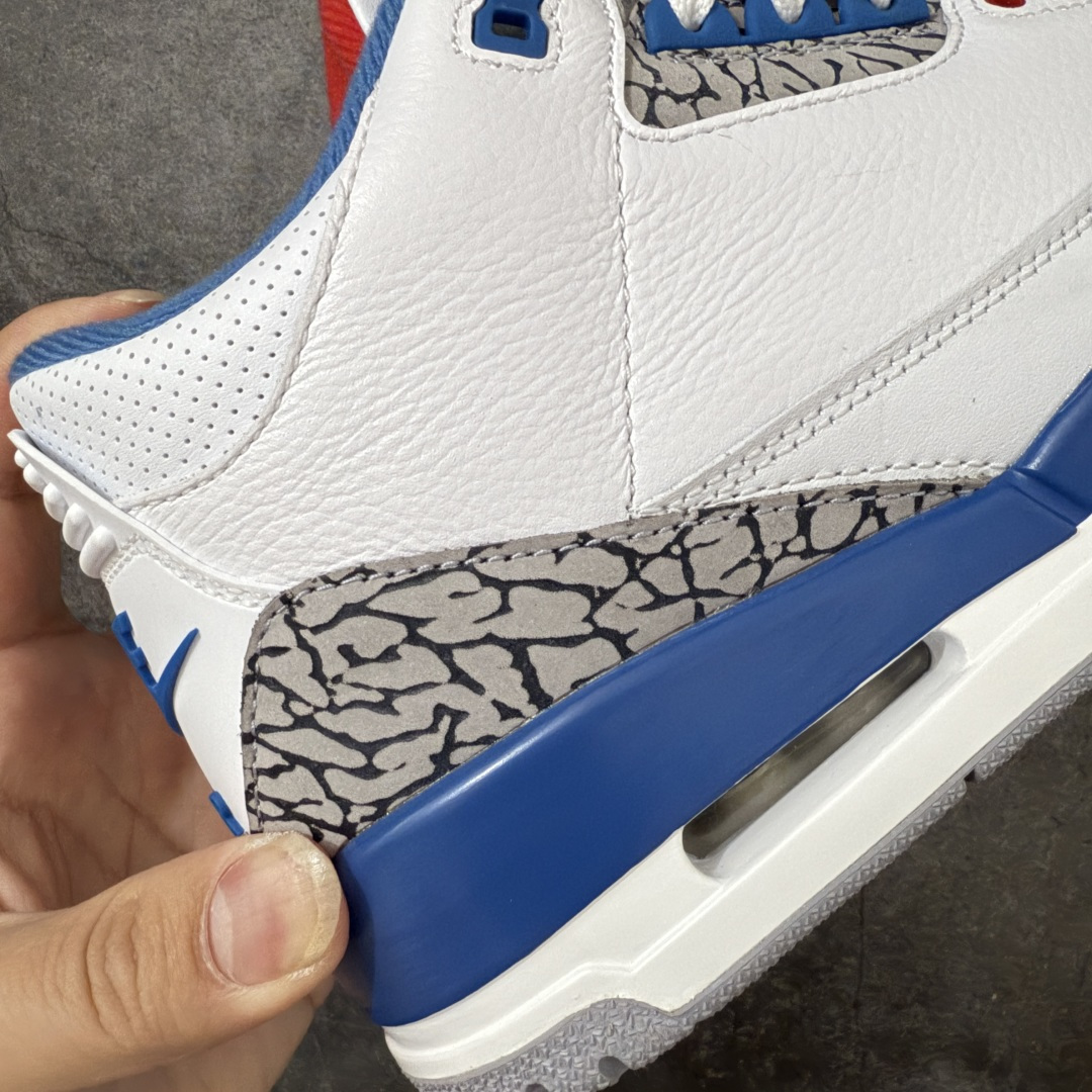 图片[3]-【LW版本】Air Jordan 3 OG Retro 2025版aj3真蓝 白蓝 出货 货号：IF4396-104 原厂皮料 原装细纹磨砂爆裂纹 原楦原纸板开发 确保原汁原味 原厂皮料质感色泽绝无偏差 完美中底拉帮 原厂中底钢印 原档案大底 如假白送 大底纹路 气垫通透度PU的回弹性均百分百还原 原厂电绣鞋舌飞人刺绣针数立体讲究精细欢迎对比正品原鞋 尺码：36-48.5男女鞋-选品中心