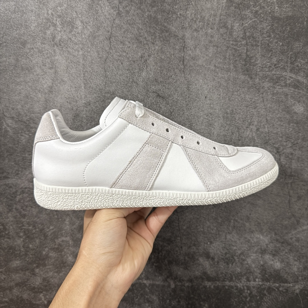 【渠道版】Maison Margiela MM6梅森马吉拉 Calfskin Replica 复古 德训 时尚板鞋 男女款 白色 网红单品 高端外贸 平台零售专供批次 全头层软牛皮鞋面 头层羊皮内里 乳胶鞋垫 中底钢印 原版织唛 尺码：36-47.5含半码-选品中心