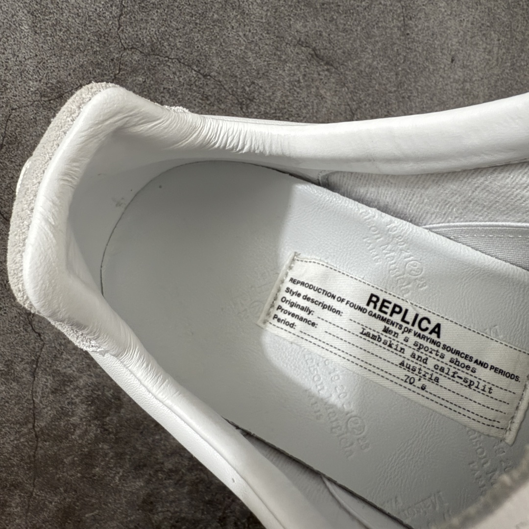 图片[8]-【渠道版】Maison Margiela MM6梅森马吉拉 Calfskin Replica 复古 德训 时尚板鞋 男女款 白色 网红单品 高端外贸 平台零售专供批次 全头层软牛皮鞋面 头层羊皮内里 乳胶鞋垫 中底钢印 原版织唛 尺码：36-47.5含半码-选品中心