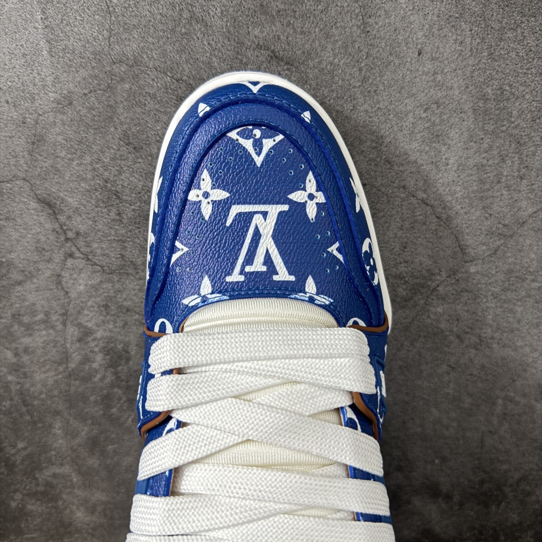 图片[5]-【广东礼盒版】 LOUIS VUITTON 路易威登 LV Trainer 运动板鞋 原楦原纸版开模，鞋型立体饱满 零毛边、零溢胶、零线头瑕疵 细节与原版一致 区分市面通货 多层叠片＋电脑针车，针距密度一致 原装橡胶大底：含胶量高、纹路深、双拼接零偏差 ZP级原装包装：专柜款鞋盒＋防尘袋＋说明书 尺码：38-45-选品中心