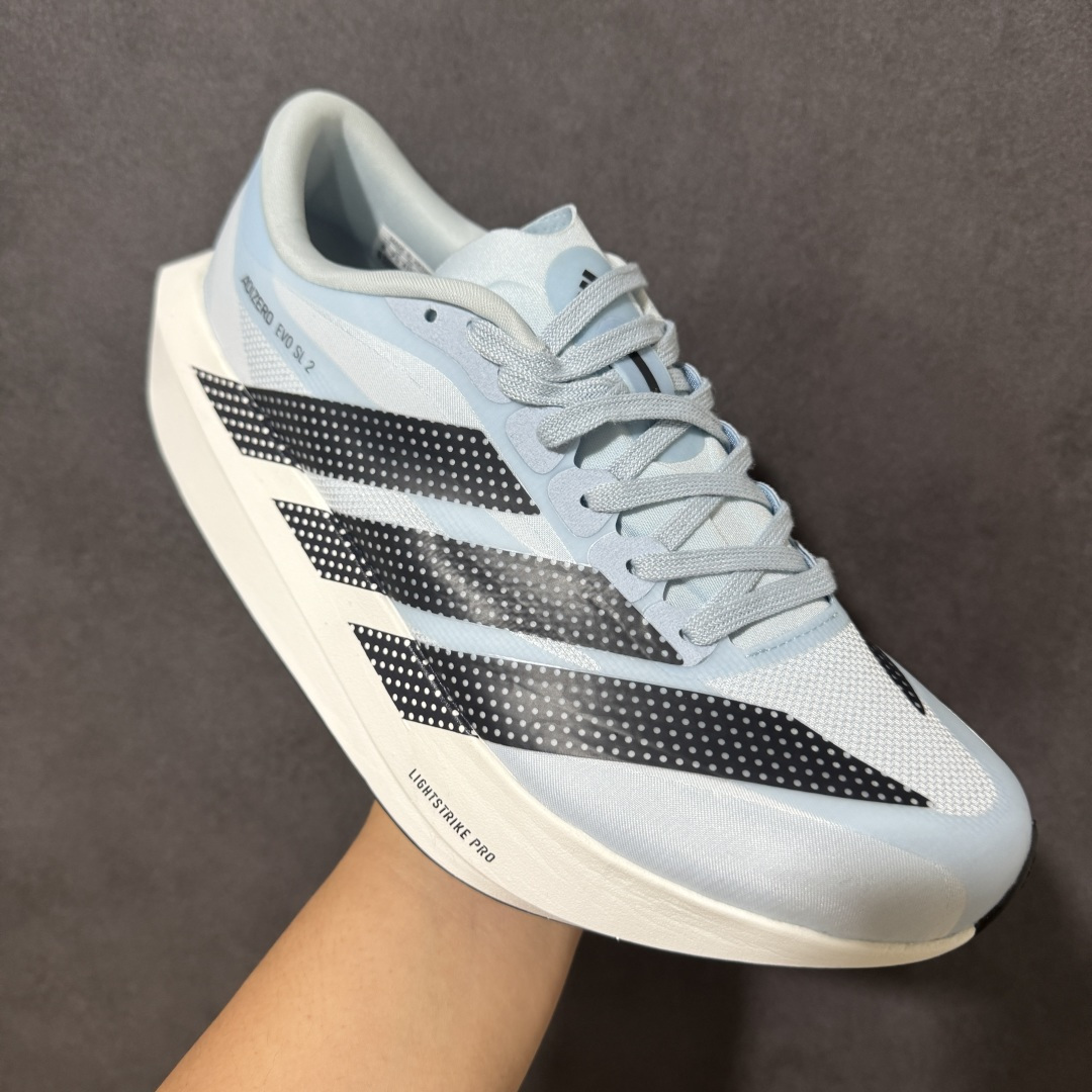 图片[3]-【公司级】AD ADIZERO EVO SL 2 阿迪超轻透气缓震跑鞋 以令人难以置信的138克重量，刷新了跑鞋轻量化的记录，阿迪在材料科学和工艺技术上的深厚积累。 全新鞋款采用Lightweight Upper材料，让穿着者几乎能够体验到一种\”裸足\”的感觉 货号：SL2606 尺码：36-45-选品中心