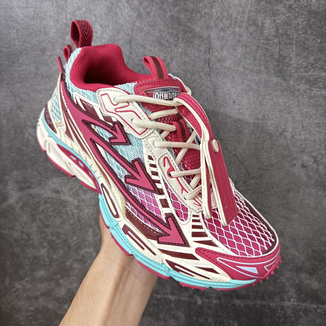 图片[3]-【OK纯原版本】OFF-WHITE OW运动鞋 春夏走秀款球鞋 所有配件均通过定做出产正品裁片 原版比例大箭头定制网眼布双拼牛皮进口机器针车 数控针距精准做工不输大牌里层为高密度透气网眼布/垫脚羊皮私模重工抓地橡胶底 后跟坡度最贴切原版鞋型脱模 厚底约4CM 原盒包装配 TPU大底 尺码：35-46-选品中心