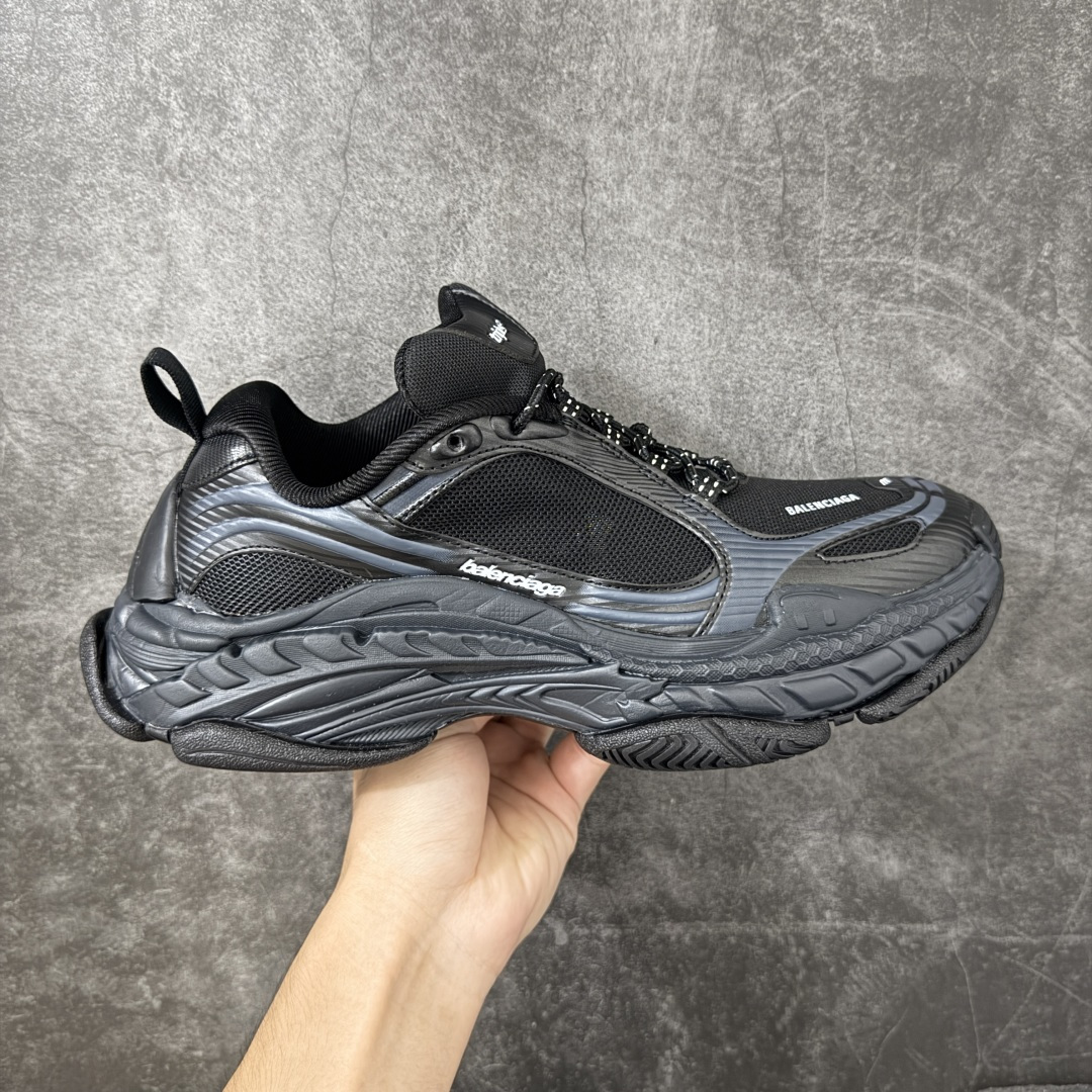 【公司级H版】Balenciaga巴黎世家24代 Triple S .2 黑色 低帮 老爹鞋 市场老牌大厂出品 品质价格无需多言 原鞋原材料打造 一比一细节还原 此款相对之前款式轻质很多 超厚鞋底增高4-5cm 高街风格 货号:865849WTR2G1800 尺码:36-46-选品中心