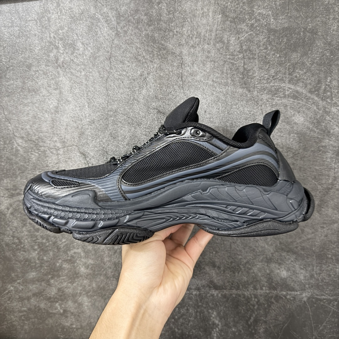 图片[2]-【公司级H版】Balenciaga巴黎世家24代 Triple S .2 黑色 低帮 老爹鞋 市场老牌大厂出品 品质价格无需多言 原鞋原材料打造 一比一细节还原 此款相对之前款式轻质很多 超厚鞋底增高4-5cm 高街风格 货号：865849WTR2G1800 尺码：36-46-选品中心