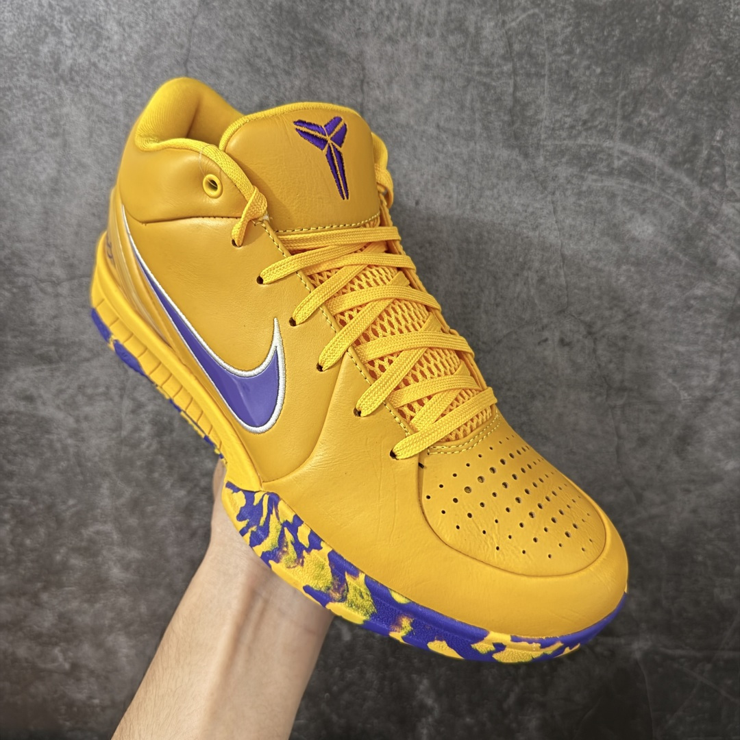 图片[3]-【S2版本】科比4代黄蓝 湖人 Nike Zoom Kobe 4 Protro「Draft Day」Pack盲盒确认款 篮球鞋 货号：IV6585-900 Zoom Turbo气垫➕后掌EVA缓震 实战配置直接拉满 原楦纸板开发 鞋身流线型、后跟塑形 区分土肥圆 原档数据3D打印 鞋面细节匹配原版 全身鞋材卡料色独家定制 唯一正确喷漆SWOOSH NK专利Flyknit飞线科技，给予鞋身足够抗扭矩力 真实底模最大48.5 实战利器 专供海外市场 尺码：40 40.5 41 42 42.5 43 44 44.5 45 46 47.5 48.5 （脚宽、脚胖 建议买大半码）-选品中心