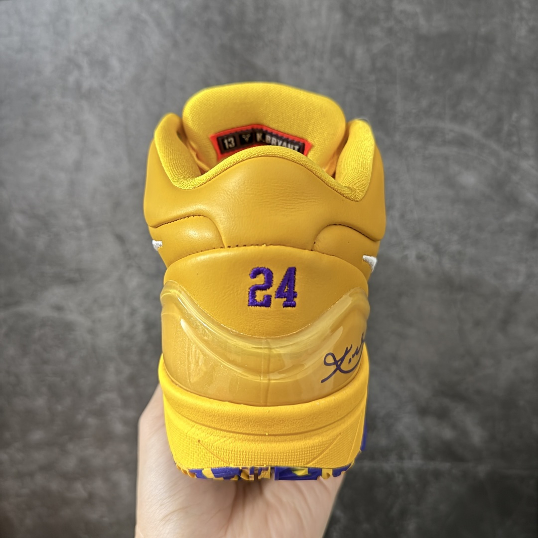 图片[4]-【S2版本】科比4代黄蓝 湖人 Nike Zoom Kobe 4 Protro「Draft Day」Pack盲盒确认款 篮球鞋 货号：IV6585-900 Zoom Turbo气垫➕后掌EVA缓震 实战配置直接拉满 原楦纸板开发 鞋身流线型、后跟塑形 区分土肥圆 原档数据3D打印 鞋面细节匹配原版 全身鞋材卡料色独家定制 唯一正确喷漆SWOOSH NK专利Flyknit飞线科技，给予鞋身足够抗扭矩力 真实底模最大48.5 实战利器 专供海外市场 尺码：40 40.5 41 42 42.5 43 44 44.5 45 46 47.5 48.5 （脚宽、脚胖 建议买大半码）-选品中心