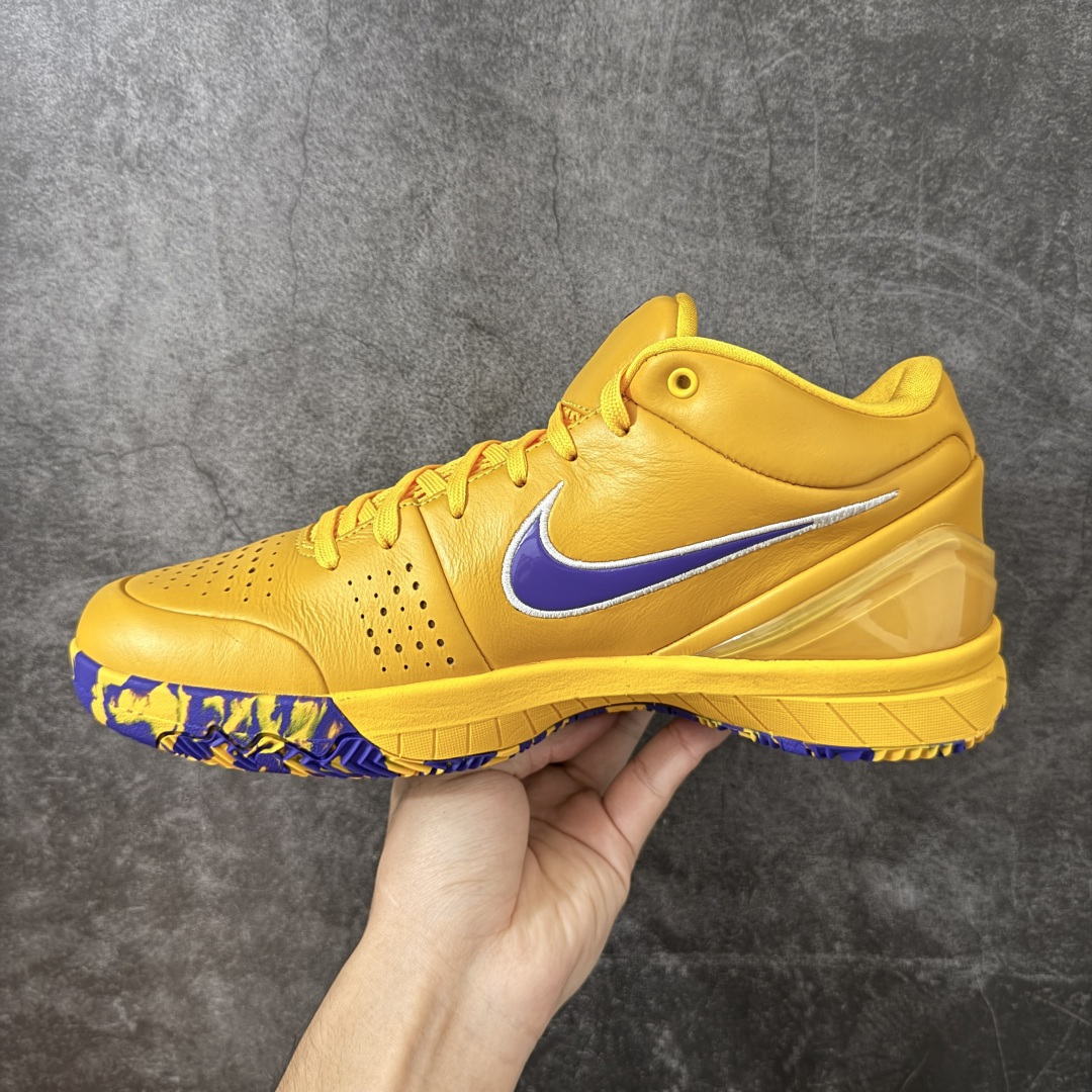 图片[2]-【S2版本】科比4代黄蓝 湖人 Nike Zoom Kobe 4 Protro「Draft Day」Pack盲盒确认款 篮球鞋 货号：IV6585-900 Zoom Turbo气垫➕后掌EVA缓震 实战配置直接拉满 原楦纸板开发 鞋身流线型、后跟塑形 区分土肥圆 原档数据3D打印 鞋面细节匹配原版 全身鞋材卡料色独家定制 唯一正确喷漆SWOOSH NK专利Flyknit飞线科技，给予鞋身足够抗扭矩力 真实底模最大48.5 实战利器 专供海外市场 尺码：40 40.5 41 42 42.5 43 44 44.5 45 46 47.5 48.5 （脚宽、脚胖 建议买大半码）-选品中心