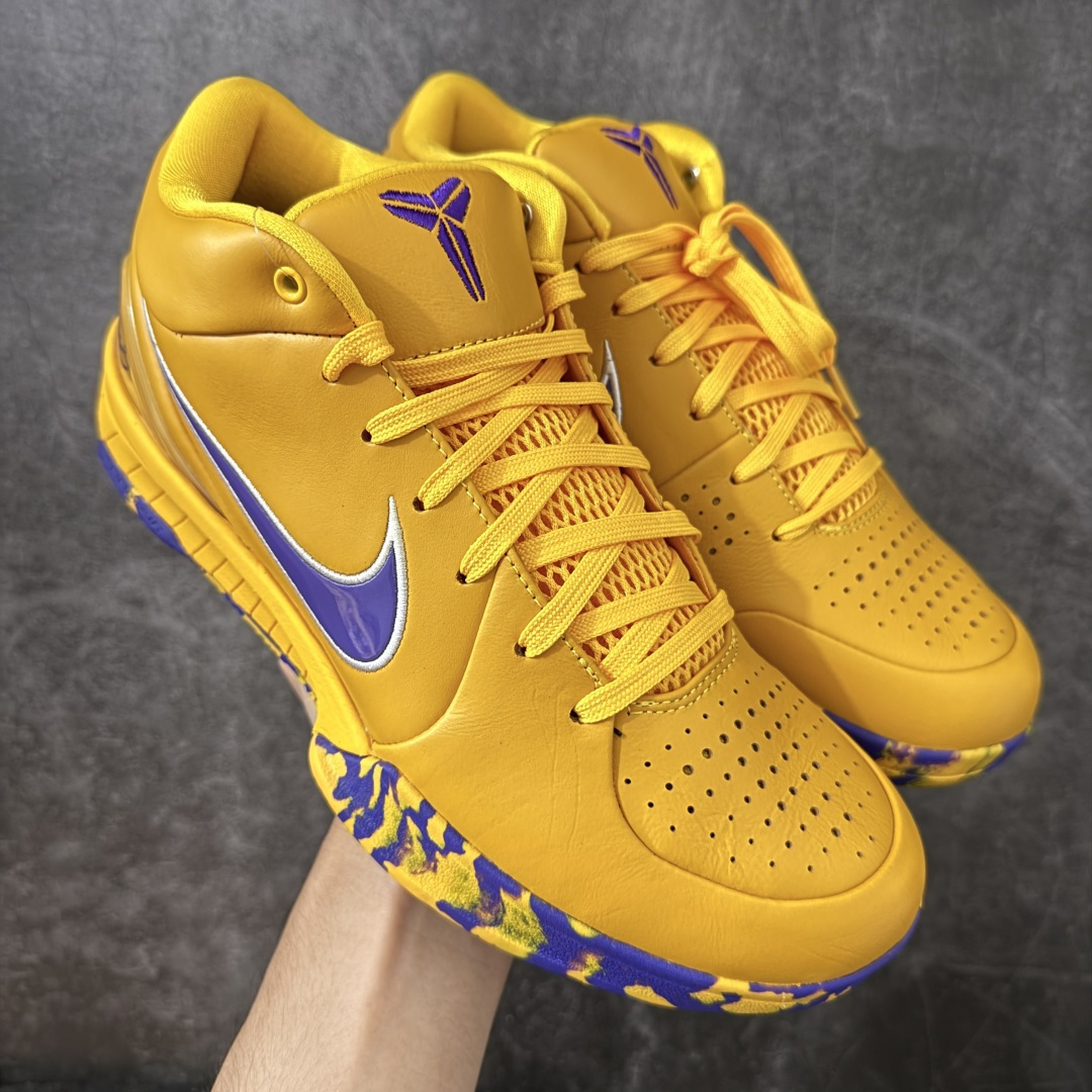【S2版本】科比4代黄蓝 湖人 Nike Zoom Kobe 4 Protro「Draft Day」Pack盲盒确认款 篮球鞋 货号：IV6585-900 Zoom Turbo气垫➕后掌EVA缓震 实战配置直接拉满 原楦纸板开发 鞋身流线型、后跟塑形 区分土肥圆 原档数据3D打印 鞋面细节匹配原版 全身鞋材卡料色独家定制 唯一正确喷漆SWOOSH NK专利Flyknit飞线科技，给予鞋身足够抗扭矩力 真实底模最大48.5 实战利器 专供海外市场 尺码：40 40.5 41 42 42.5 43 44 44.5 45 46 47.5 48.5 （脚宽、脚胖 建议买大半码）-选品中心