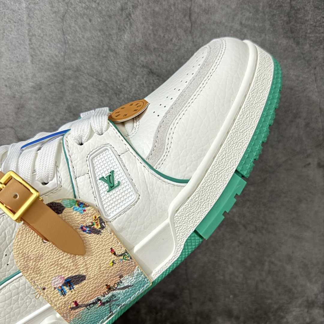 图片[6]-【YS纯原】海淘代购品质 Louis Vuitton LV Trainer 低帮休闲板鞋 ✦ 海淘代购同渠道，高端零售外贸充正专供 ✦ 原版购入开发，ZP级全套包装 ✦ 完美楦型，颜色卡位准确 ✦ 大底TPU质感媲美原版，细节同步一致 ✦ 区分市面通货，零瑕疵标准 尺码： 39 40 41 42 43 44 45-选品中心