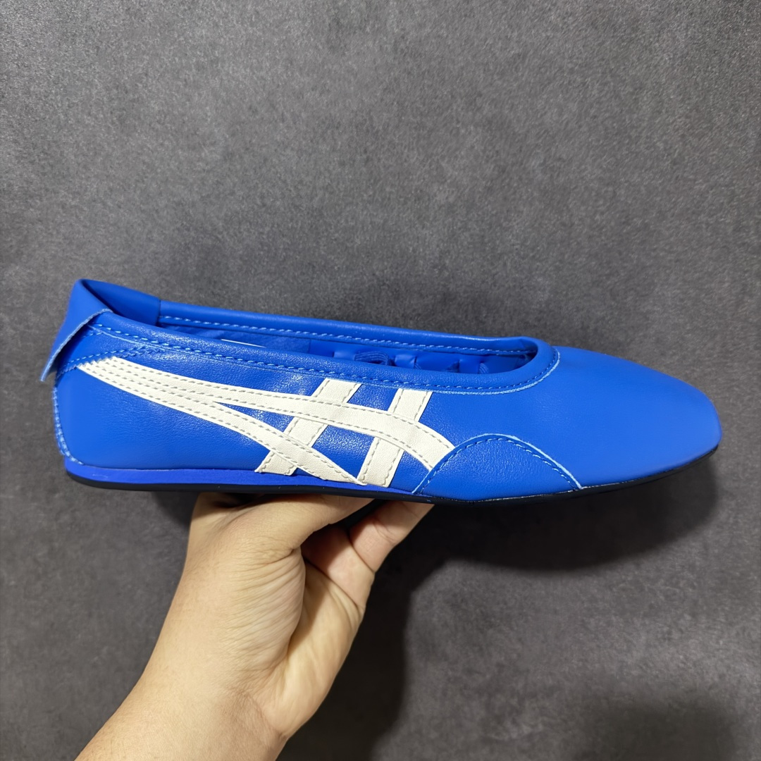 【公司级】Onitsuka Tiger鬼塚虎 GYMNARINA 夏季时尚舒适高级芭蕾风 玛丽珍鞋 女 蓝色 货号： 1182A704-400 尺码：35/42-选品中心
