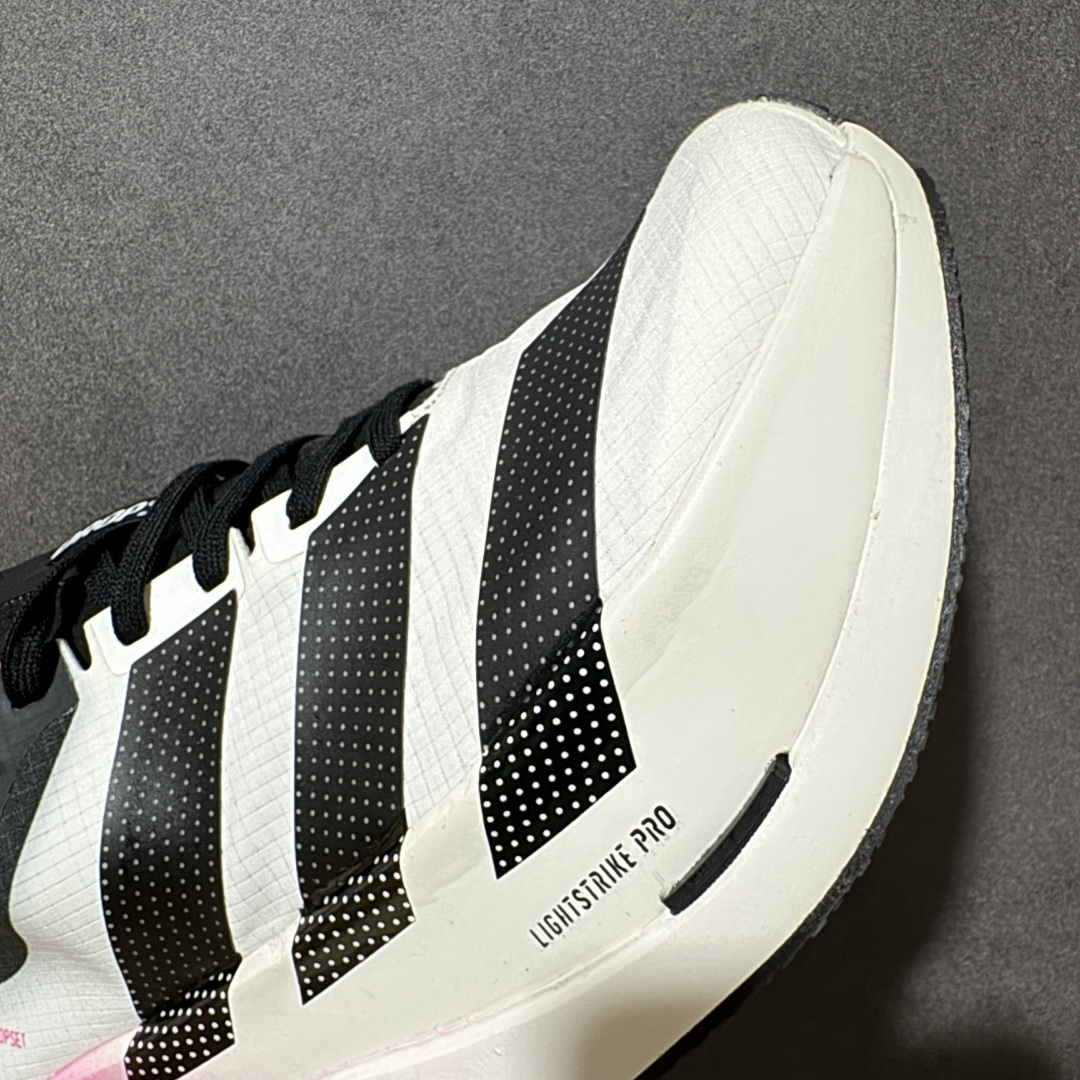 图片[8]-【公司级】Adidas Adizero Dropset Elite 阿迪达斯 舒适贴合 Hyrox 马拉松训练跑步鞋 整体采用前作的设计语言 并且对后者的细节进行升级 马拉松和长距离路跑的性能极限设计而生 货号：LA6227 尺码：36-40-选品中心