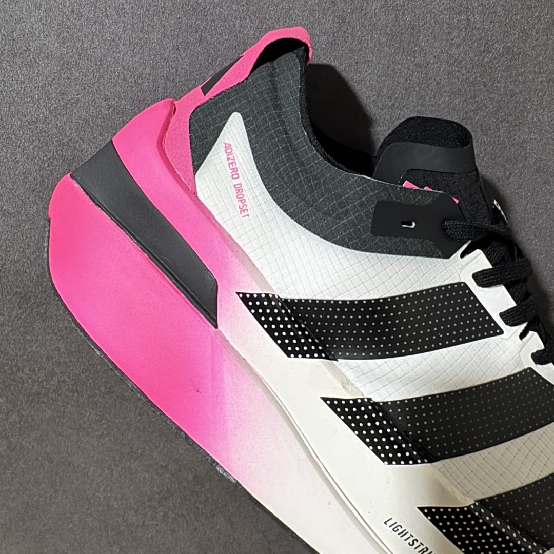 图片[7]-【公司级】Adidas Adizero Dropset Elite 阿迪达斯 舒适贴合 Hyrox 马拉松训练跑步鞋 整体采用前作的设计语言 并且对后者的细节进行升级 马拉松和长距离路跑的性能极限设计而生 货号：LA6227 尺码：36-40-选品中心