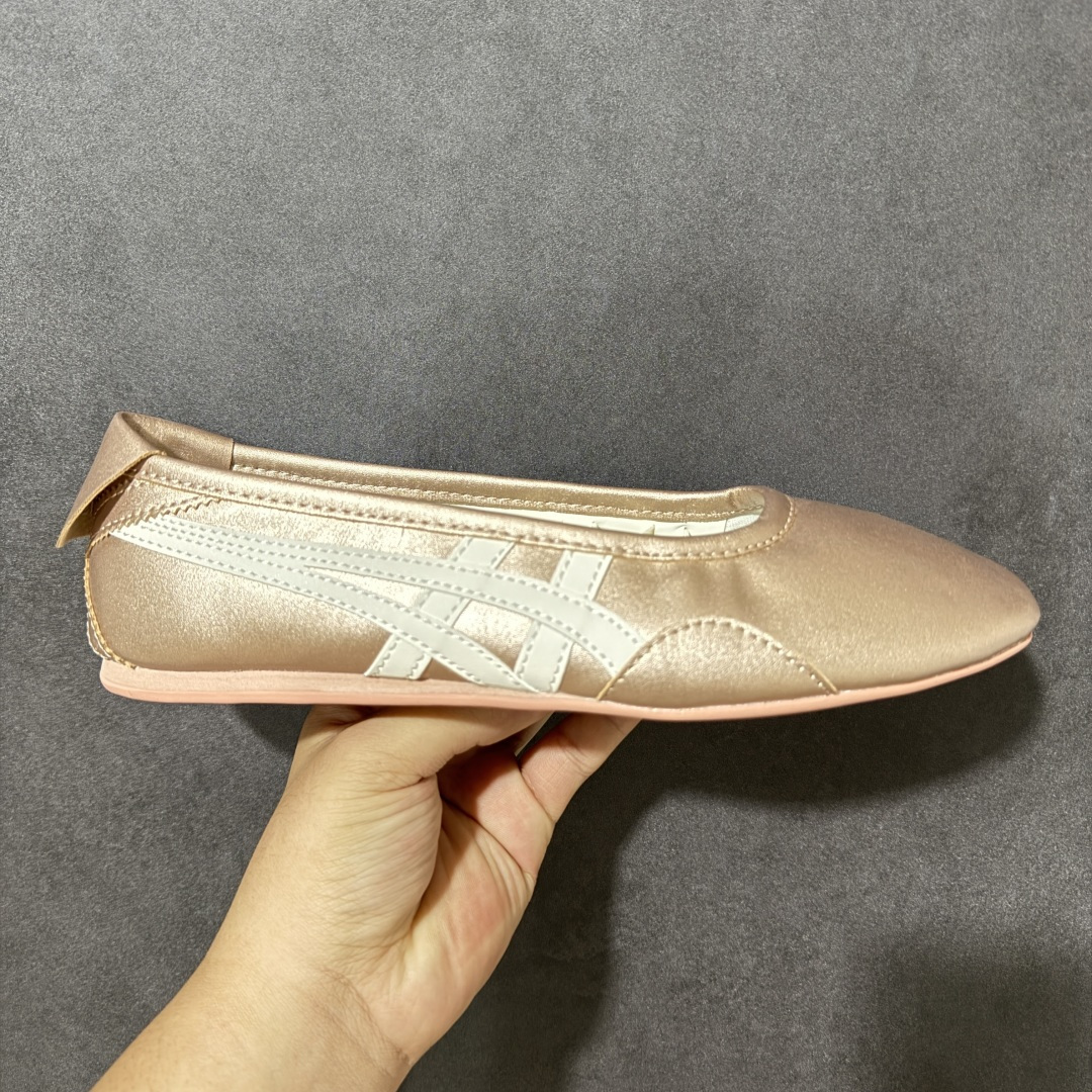 【公司级】Onitsuka Tiger鬼塚虎 GYMNARINA 夏季时尚舒适高级芭蕾风 玛丽珍鞋 女 玫瑰金 货号： 1182A754-700 尺码：36-42-选品中心