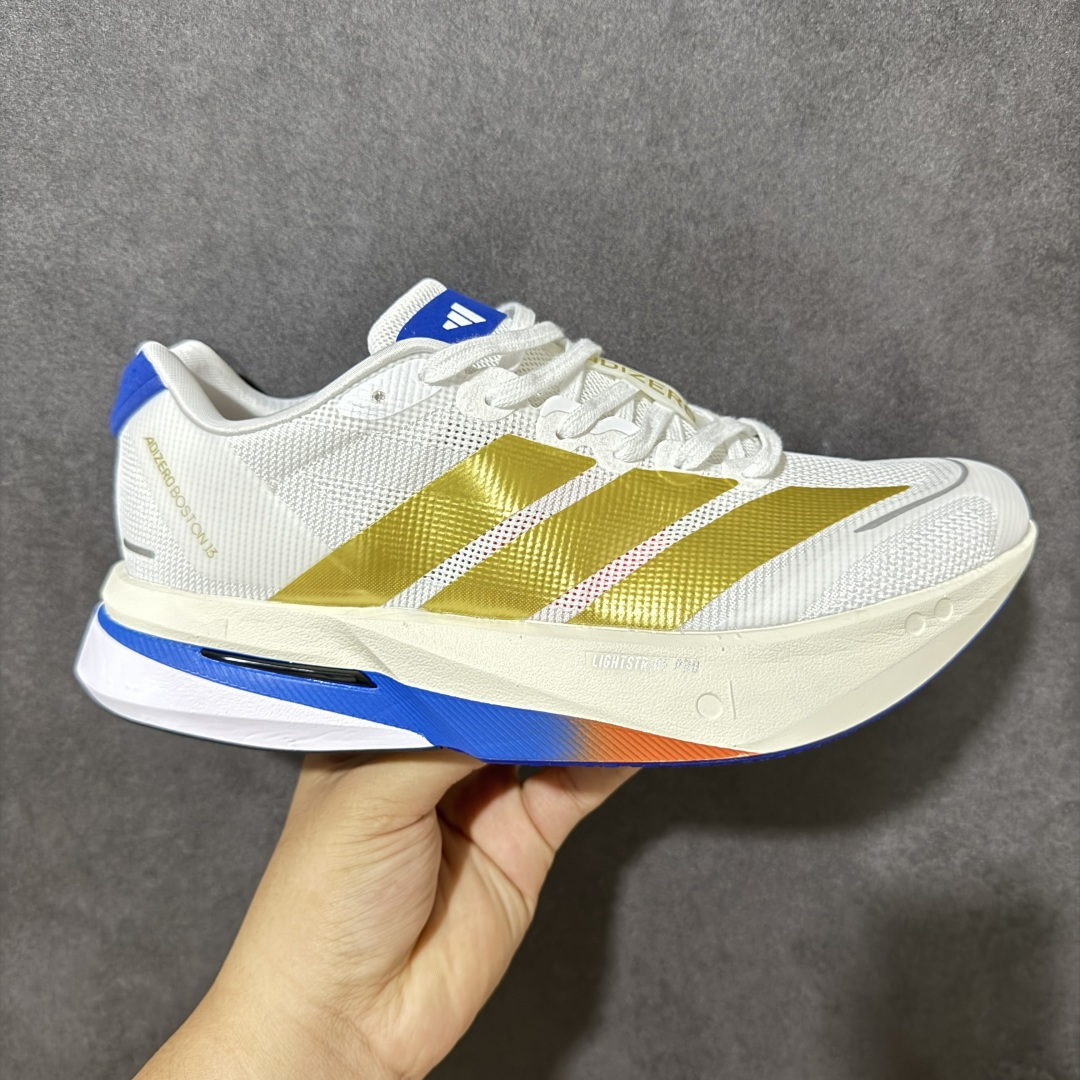 【公司级】阿迪达斯didas Adizero BOSTON 13马拉松飞线贾卡轻质透气休闲运动跑步鞋采用双层透气网纱 Flywire动态飞线绑缚鞋面材质 内置Zoom小气垫装置 尺码： 36 36⅔ 37⅓ 38 38⅔ 39⅓ 40 40⅔ 41⅓ 42 42⅔ 43⅓ 44 45 货号：KK3851-选品中心