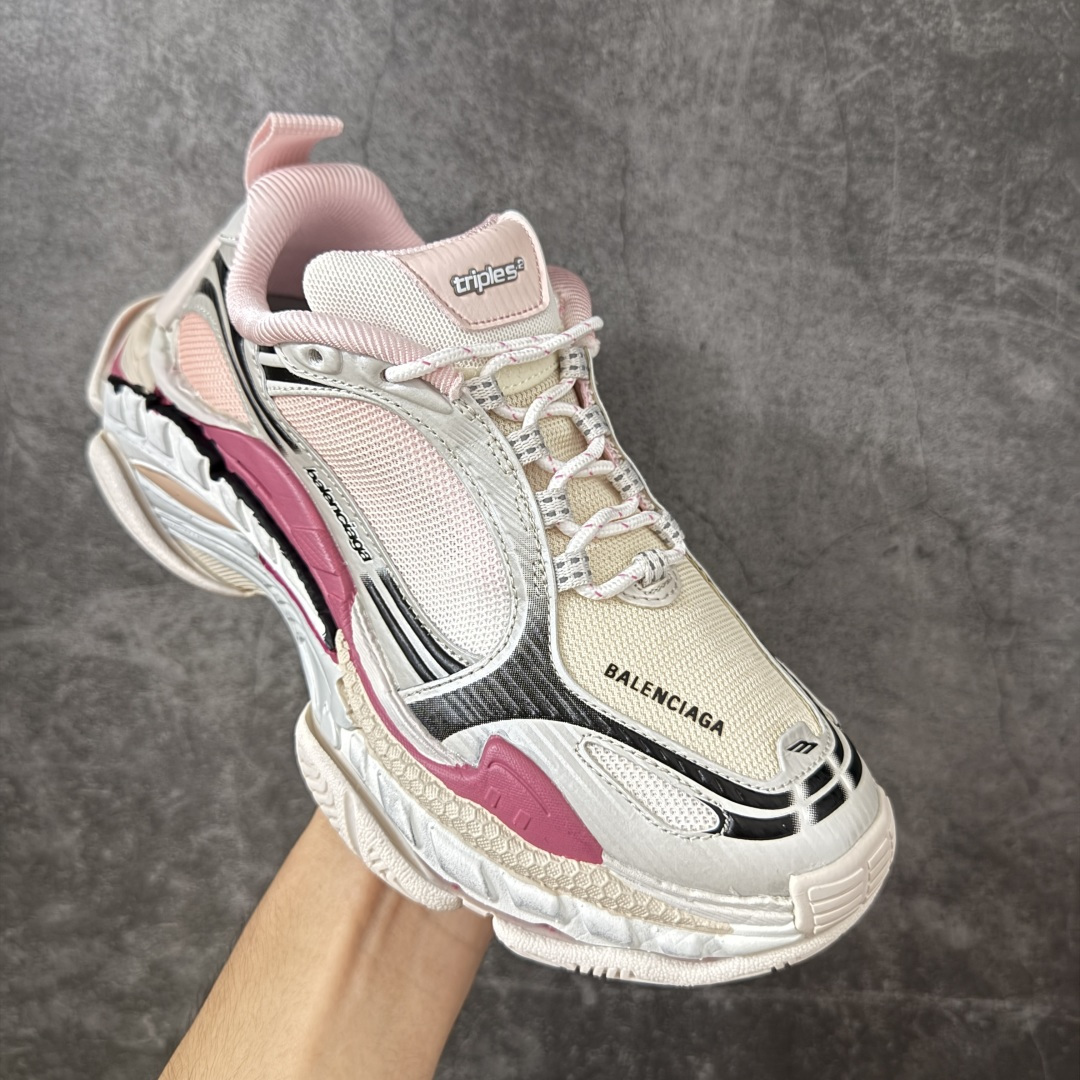 图片[3]-【公司级H版】Balenciaga巴黎世家24代 Triple S .2 厚底系带 低帮 市场老牌巴黎世家大厂出品 品质价格无需多言 原鞋原材料打造 一比一细节还原 此款相对之前款式轻质很多 超厚鞋底增高4-5cm 高街风格 货号：865849WTR2G1800 尺码：36-46-选品中心
