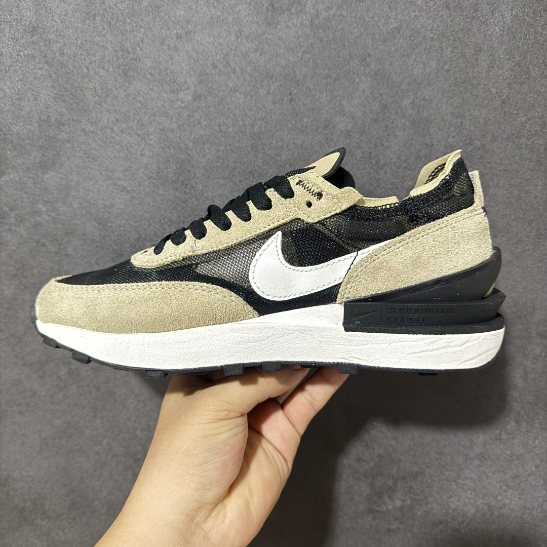 图片[2]-【公司级】Nike Waffle One Milk Hyper Crimson 耐克 华夫一代 复古休闲运动慢跑鞋 采用牛津呼吸网纱面料材质 三层组合鞋底 符合普通大众的审美日常与穿搭需求 经典橡胶华夫底 半透明网眼布 透气舒适 货号：DA7995-002 尺码：36 36.5 37.5 38 38.5 39 40 40.5 41 42 42.5 43 44 45-选品中心