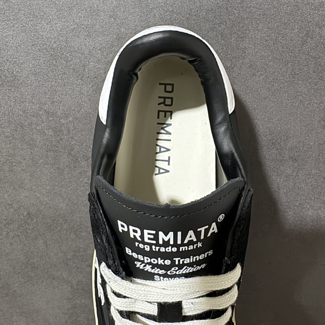 图片[6]-【公司级】普瑞米亚达 Premiata Lander Trainers 兰诺系列米字复古百搭休闲运动板鞋 premiata是意大利品牌PREMIATA依据国际高标准，使用意大利面料和精致皮革制做运动鞋，此外，根据不同的型号，采用世界各地优质技术供应商提供的鞋底。PREMIATA致力于将传统制鞋方法，以及高科技研发成果融入鞋履设计中。这个创立于1885年的制鞋品牌，通过对历史进行现代演绎，以极度热忱和无限创意打造出一款款鞋履作品，是顶级意大利手工艺代表。 普瑞米亚达意大利名品百年历史，所有工艺全手工打造，米“字一样的LOGO简称米字鞋。完美的融合了传统的制鞋方法和高科技研发成果，设计出了独具特色的外观，打造出了完全贴合人们脚型的鞋履。上脚舒适美… ❶面料：原版定制牛皮➕牛猄 ❷内里：原版定制羊皮 ❸垫脚：原版羊皮注塑成型 ❹大底：原版开模PU发泡大底 ❺包装：原版全套包装 货号：491514-W1EB7-1053 尺码：36-45没半码-选品中心
