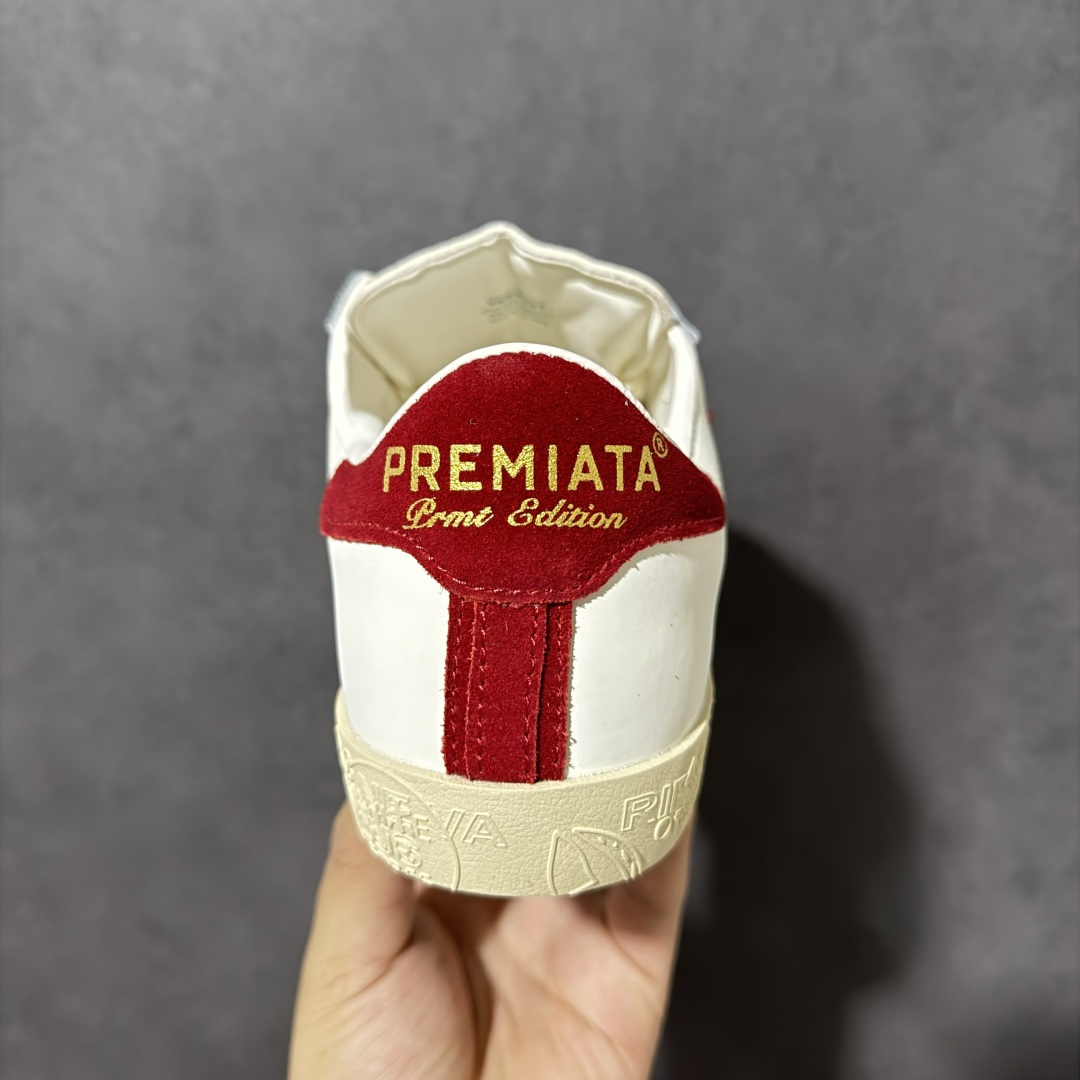 图片[4]-【公司级】普瑞米亚达 Premiata Lander Trainers 兰诺系列米字复古百搭休闲运动板鞋 premiata是意大利品牌PREMIATA依据国际高标准，使用意大利面料和精致皮革制做运动鞋，此外，根据不同的型号，采用世界各地优质技术供应商提供的鞋底。PREMIATA致力于将传统制鞋方法，以及高科技研发成果融入鞋履设计中。这个创立于1885年的制鞋品牌，通过对历史进行现代演绎，以极度热忱和无限创意打造出一款款鞋履作品，是顶级意大利手工艺代表。 普瑞米亚达意大利名品百年历史，所有工艺全手工打造，米“字一样的LOGO简称米字鞋。完美的融合了传统的制鞋方法和高科技研发成果，设计出了独具特色的外观，打造出了完全贴合人们脚型的鞋履。上脚舒适美… ❶面料：原版定制牛皮➕牛猄 ❷内里：原版定制羊皮 ❸垫脚：原版羊皮注塑成型 ❹大底：原版开模PU发泡大底 ❺包装：原版全套包装 货号：491514-W1EB7-1053 尺码：36-45没半码-选品中心