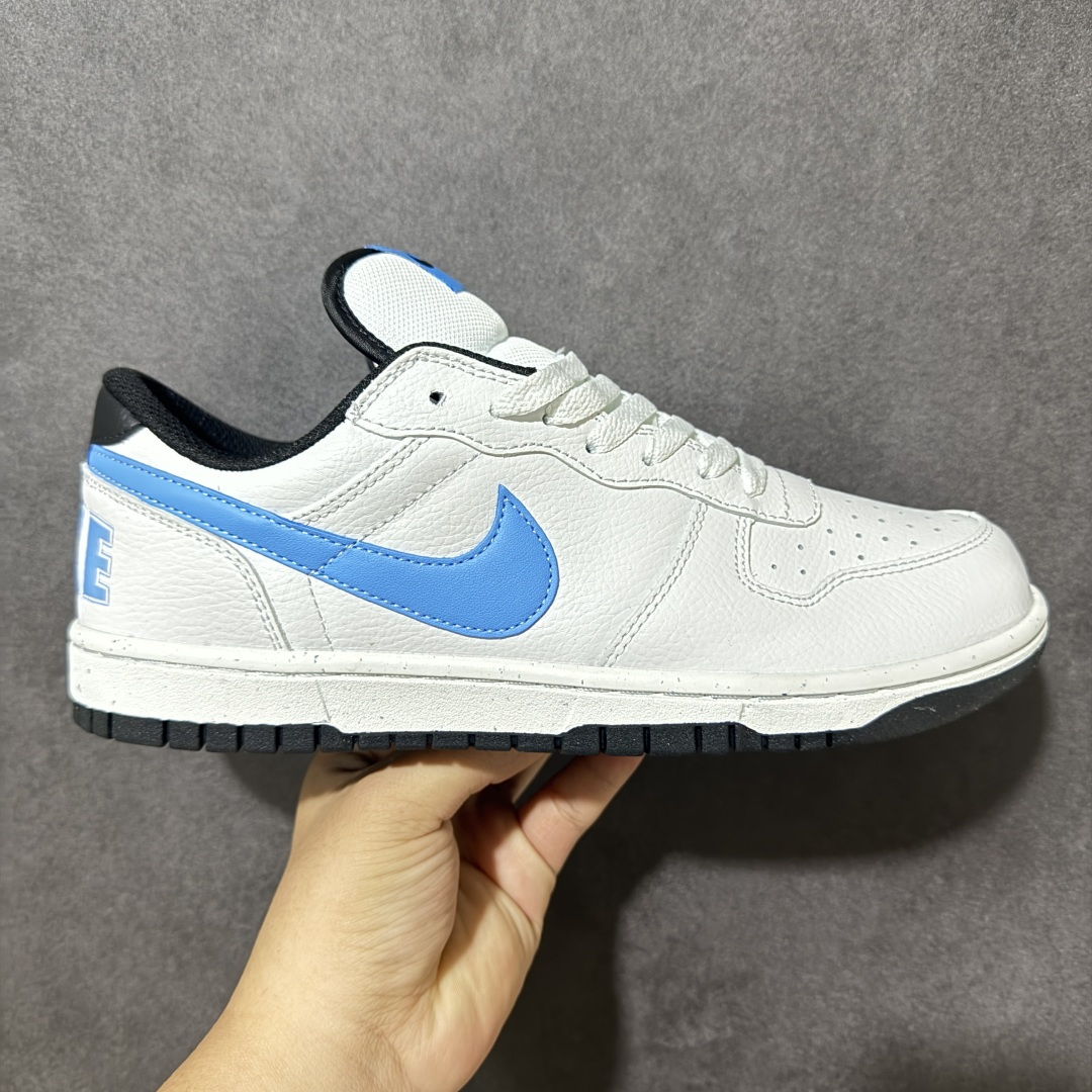 【公司级】Nike Big Nike Low Lux 全系配色陆续出货-白蓝 大厂纯原品质出货 超高清洁度 皮料切割干净无任何毛边 细节完美 于经典复古风格的休闲板鞋，整体是低饱和度的复古配色，百搭且自带“美式复古感”。鞋后跟的“NIKE”字母标识，也是这一系列的标志性设计 细节感满满，复古氛围狠狠拿捏！全系经典复古永不过时！ 货号：355152-107 尺码：36 36.5 37.5 38 38.5 39 40 40.5 41 42 42.5 43 44 44.5 45-选品中心