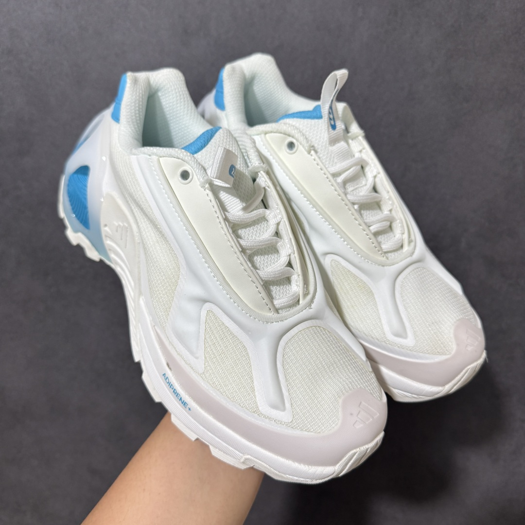 图片[5]-【公司级】阿迪达斯 Adidas Ozweego Adiprene 水管复古老爹鞋厚底增高老爹爹百搭慢跑鞋 鞋面透气织物与出众皮革相互拼接，营造丰富层次，中底 adiPRENE+ 则提供穿着过程中的优良支撑，进一步提升舒适度,特别之处在于后跟半透明导管加持，个性又独特！最后辅以醒目色调营造强烈视觉反差，不凡的吸睛效果让人过目难忘 。 男鞋：40-45带半码 女鞋：36-40带半码-选品中心