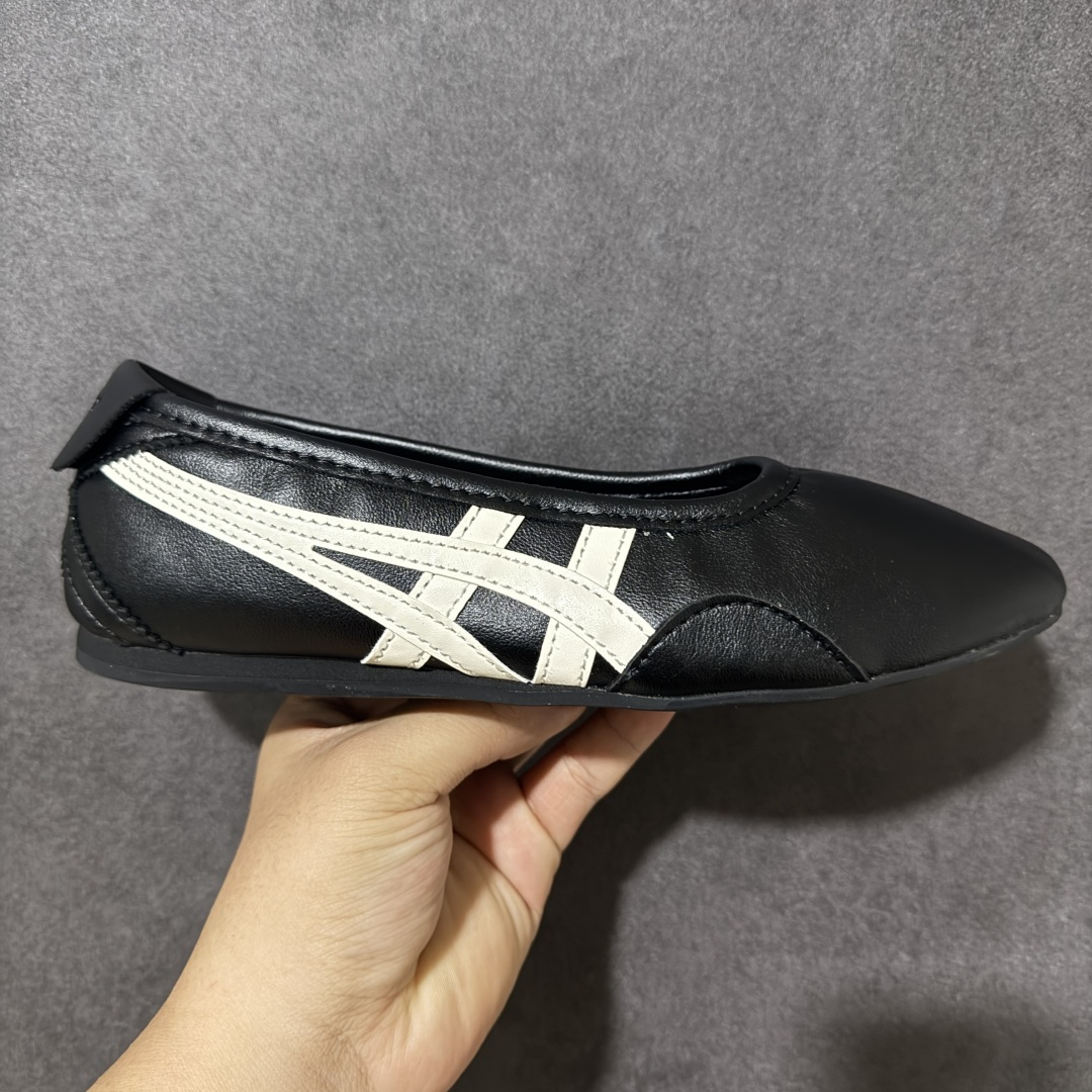 【公司级】Onitsuka Tiger鬼塚虎 Gymnarina 夏季时尚舒适高级芭蕾风 玛丽珍鞋 货号:1182A704-001 尺码:36 37 37.5 38 39 39.5 40.5 41.5-选品中心