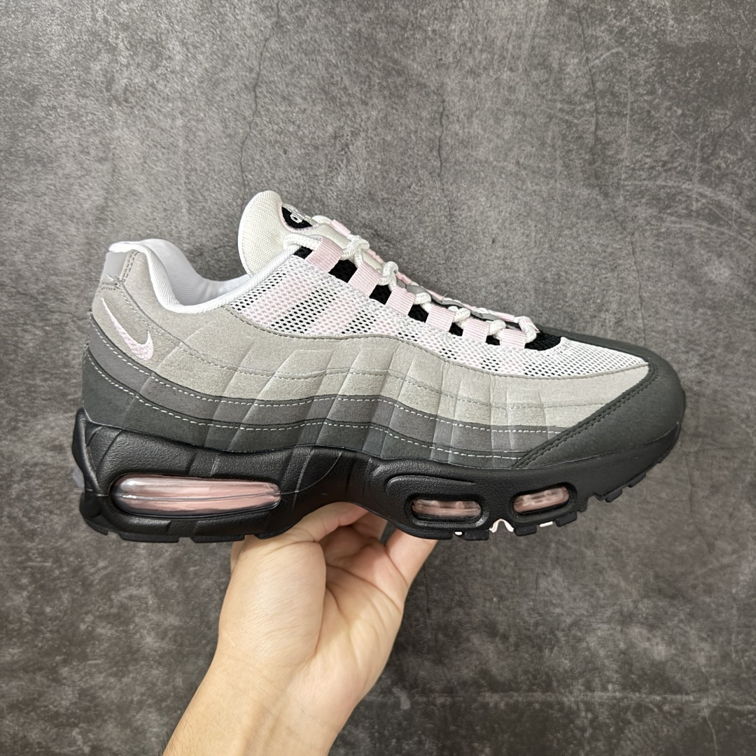 【顶级芯片版】Nike Air Max 95 黑灰粉 货号:HJ5996-001 顶级版 开发数月 原版开发 多道QC质检 鞋型完美复刻 原厂级别工艺 正确色卡 正确气垫蓝光 正确大底 独家私模 采用进口头层牛皮拼接 定位高端市场 行业标杆工艺 尺码:40 40.5 41 42 42.5 43 44 44.5 45 46-选品中心