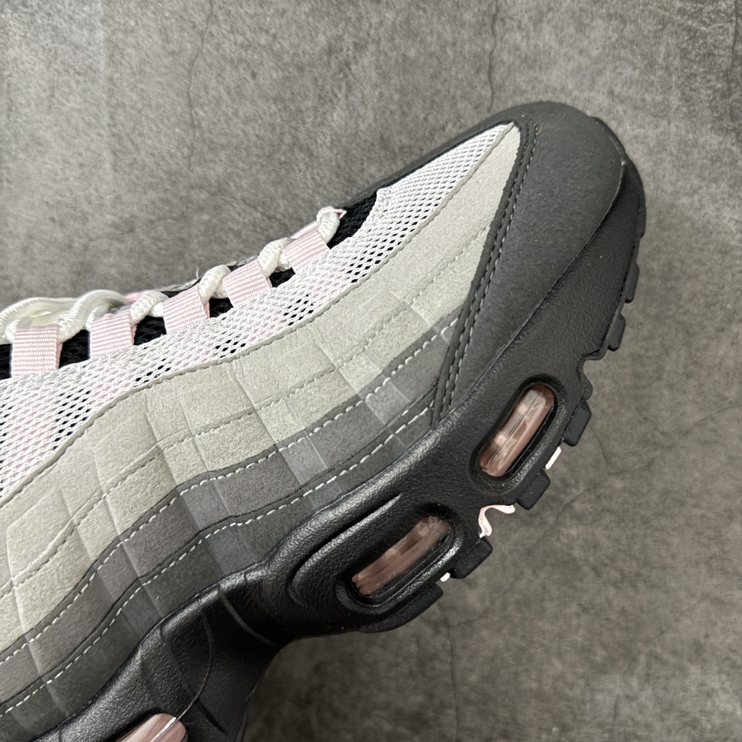 图片[6]-【顶级芯片版】Nike Air Max 95 黑灰粉 货号：HJ5996-001 顶级版 开发数月 原版开发 多道QC质检 鞋型完美复刻 原厂级别工艺 正确色卡 正确气垫蓝光 正确大底 独家私模 采用进口头层牛皮拼接 定位高端市场 行业标杆工艺 尺码：40 40.5 41 42 42.5 43 44 44.5 45 46-选品中心