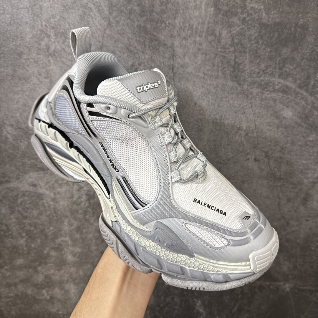 图片[3]-【公司级H版】Balenciaga巴黎世家24代 Triple S .2 厚底系带 低帮 市场老牌巴黎世家大厂出品 品质价格无需多言 原鞋原材料打造 一比一细节还原 此款相对之前款式轻质很多 超厚鞋底增高4-5cm 高街风格 货号：865849WTR2G1800 尺码：36-46-选品中心