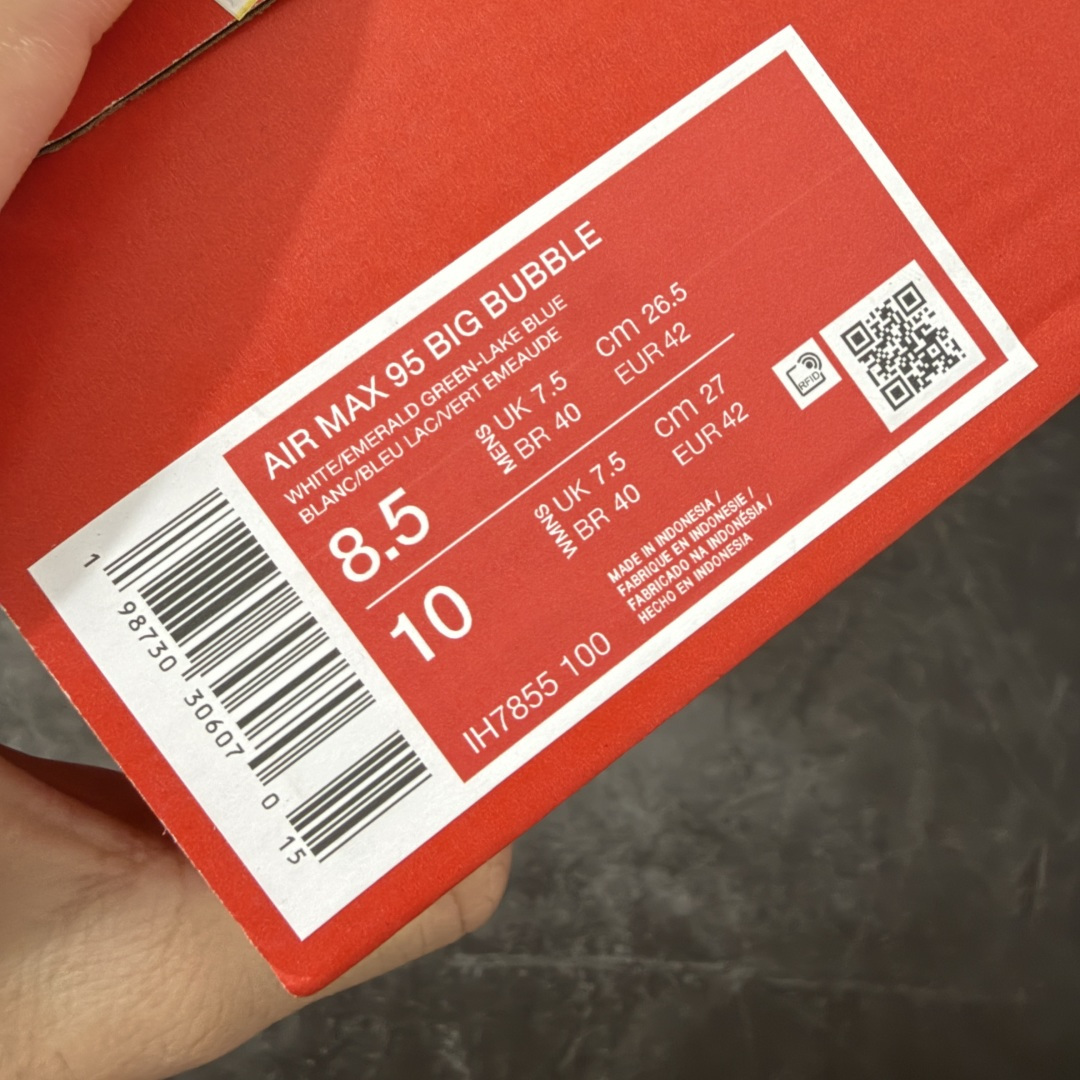 图片[9]-【KZ2.0版本】Nike Air Max 95 白蓝 货号：IH7855-100 外贸顶级专供 区别先行版 全部配色原鞋原尺码开发生产 极致还原 全部原厂材料一比一打造 一眼ZP既视感 欢迎对比市场版本 尺码：40 40.5 41 42 42.5 43 44 44.5 45 46 46.5 47.5 48 48.5-选品中心