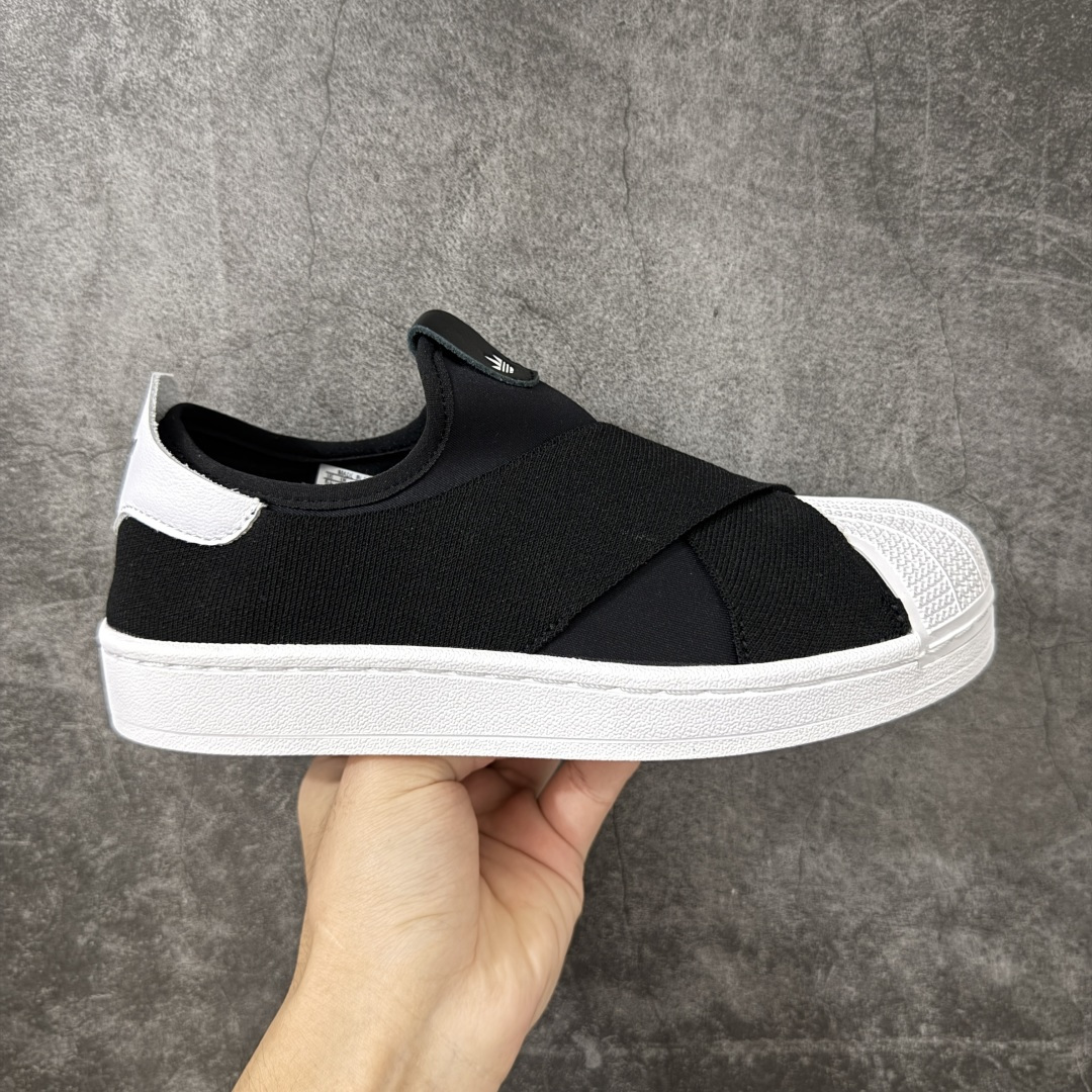 【渠道纯原】AD Superstar 2 Slip-On Shoes 贝壳头交叉绑带一脚蹬板鞋 KH8210 独家控货 平台正单 全鞋百分百原材料 全鞋电脑针车 Logo针车间距针数原版一致 皮料切割冲裁零瑕疵 原鞋一致含胶量大底 原盒中文内外标 大几率过验 不对比市面只对比原鞋 只服务最高端市场 尺码:36 36.5 37 38 38.5 39 40 40.5 41 42 42.5 43 44 44.5 45-选品中心