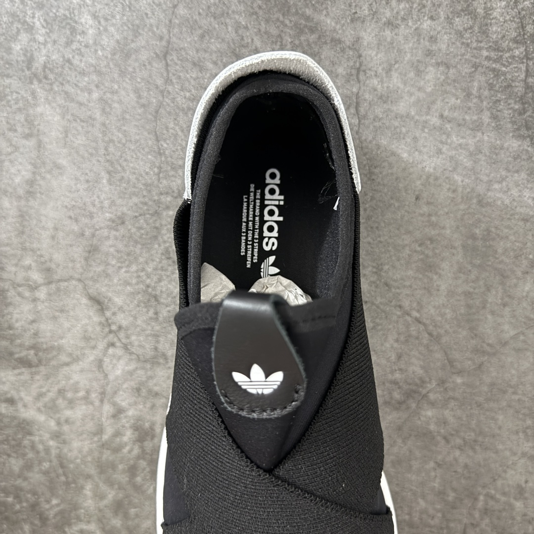 图片[8]-【渠道纯原】AD Superstar 2 Slip-On Shoes 贝壳头交叉绑带一脚蹬板鞋 KH8210 独家控货 平台正单 全鞋百分百原材料 全鞋电脑针车 Logo针车间距针数原版一致 皮料切割冲裁零瑕疵 原鞋一致含胶量大底 原盒中文内外标 大几率过验 不对比市面只对比原鞋 只服务最高端市场 尺码：36 36.5 37 38 38.5 39 40 40.5 41 42 42.5 43 44 44.5 45-选品中心
