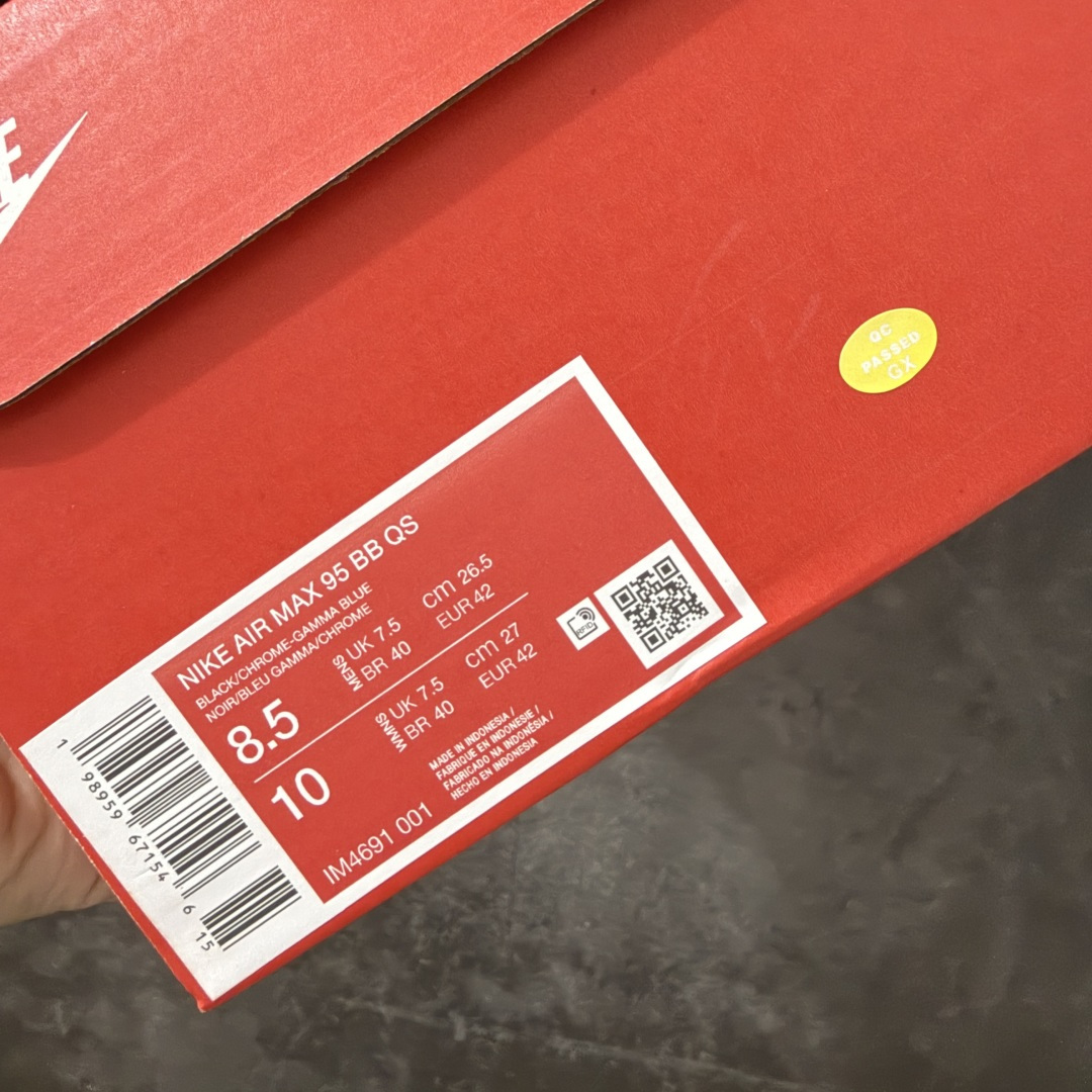 图片[9]-【GX纯原】Nike Air Max 95 BB QS黑绿蝎子 货号：IM4691-001 外贸顶级专供 区别先行版 全部配色原鞋原尺码开发生产 极致还原 全部原厂材料一比一打造 一眼ZP既视感 欢迎对比市场版本 尺码：40 40.5 41 42 42.5 43 44 44.5 45 46 46.5 47.5 48 48.5-选品中心