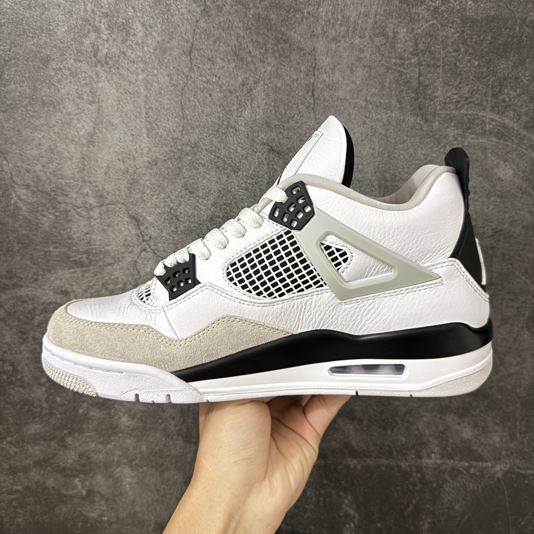 图片[2]-【OV纯原】Air Jordan AJ4 黑白灰 小白水泥 DH6927-111 全套原纸板楦头开发 原厂特供皮料加持 完美四代版型 一比一鞋头弧度高度鞋身弧度 数据细节工艺流程均保持原鞋一致 原厂TPU网格鞋带扣 原厂织唛标 原厂飞人电绣工艺 印刷中底布 四线拉帮 米色美纹纸贴合固定 进口港宝加持 后跟自然饱满 追求极致完美 每一双都是工艺品 尺码：40-47.5-选品中心