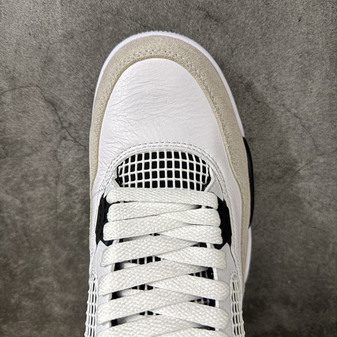 图片[5]-【OV纯原】Air Jordan AJ4 黑白灰 小白水泥 DH6927-111 全套原纸板楦头开发 原厂特供皮料加持 完美四代版型 一比一鞋头弧度高度鞋身弧度 数据细节工艺流程均保持原鞋一致 原厂TPU网格鞋带扣 原厂织唛标 原厂飞人电绣工艺 印刷中底布 四线拉帮 米色美纹纸贴合固定 进口港宝加持 后跟自然饱满 追求极致完美 每一双都是工艺品 尺码：40-47.5-选品中心