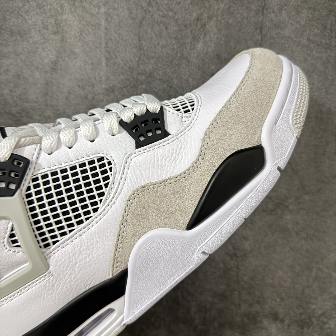 图片[6]-【OV纯原】Air Jordan AJ4 黑白灰 小白水泥 DH6927-111 全套原纸板楦头开发 原厂特供皮料加持 完美四代版型 一比一鞋头弧度高度鞋身弧度 数据细节工艺流程均保持原鞋一致 原厂TPU网格鞋带扣 原厂织唛标 原厂飞人电绣工艺 印刷中底布 四线拉帮 米色美纹纸贴合固定 进口港宝加持 后跟自然饱满 追求极致完美 每一双都是工艺品 尺码：40-47.5-选品中心