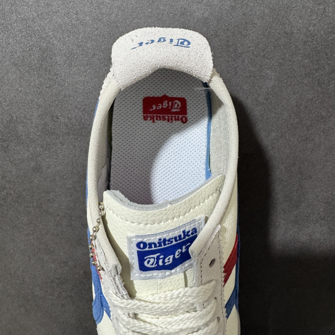 图片[6]-特价【GQ福利】Onitsuka Tiger鬼塚虎 Mexico 66 舒适百搭 经典复古 耐磨透气 低帮 休闲 跑步鞋 男女同款 鬼冢虎经典复古休闲鞋，复古鞋型永不过时。皮革拼翻毛皮鞋面质感出众，标志性撞色虎爪条纹极具辨识度，生胶大底轻便防滑。百搭低帮版型，轻松驾驭各类日常穿搭，是复古风穿搭不可缺少的单品。 尺码：36 37 37.5 38 39 39.5 40 40.5 41 42 42.5 43.5 44 45 货号：TH2J4L-0142-选品中心