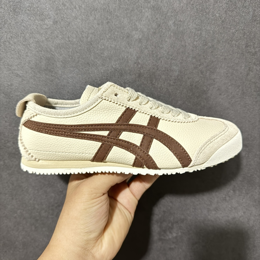 图片[5]-特价【GQ福利】Onitsuka Tiger鬼塚虎 Mexico 66 舒适百搭 经典复古 耐磨透气 低帮 休闲 跑步鞋 男女同款 鬼冢虎经典复古休闲鞋，复古鞋型永不过时。皮革拼翻毛皮鞋面质感出众，标志性撞色虎爪条纹极具辨识度，生胶大底轻便防滑。百搭低帮版型，轻松驾驭各类日常穿搭，是复古风穿搭不可缺少的单品。 尺码：36 37 37.5 38 39 39.5 40 40.5 41 42 42.5 43.5 44 45 货号：TH2J4L-0142-选品中心