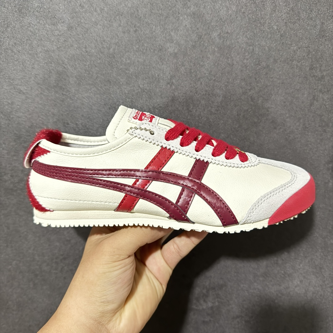 图片[15]-特价【GQ福利】Onitsuka Tiger鬼塚虎 Mexico 66 舒适百搭 经典复古 耐磨透气 低帮 休闲 跑步鞋 男女同款 鬼冢虎经典复古休闲鞋，复古鞋型永不过时。皮革拼翻毛皮鞋面质感出众，标志性撞色虎爪条纹极具辨识度，生胶大底轻便防滑。百搭低帮版型，轻松驾驭各类日常穿搭，是复古风穿搭不可缺少的单品。 尺码：36 37 37.5 38 39 39.5 40 40.5 41 42 42.5 43.5 44 45 货号：TH2J4L-0142-选品中心