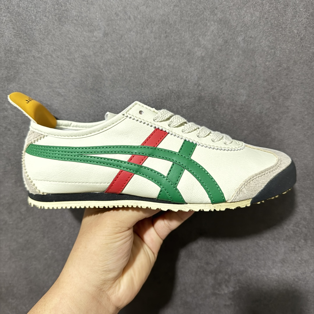 图片[9]-特价【GQ福利】Onitsuka Tiger鬼塚虎 Mexico 66 舒适百搭 经典复古 耐磨透气 低帮 休闲 跑步鞋 男女同款 鬼冢虎经典复古休闲鞋，复古鞋型永不过时。皮革拼翻毛皮鞋面质感出众，标志性撞色虎爪条纹极具辨识度，生胶大底轻便防滑。百搭低帮版型，轻松驾驭各类日常穿搭，是复古风穿搭不可缺少的单品。 尺码：36 37 37.5 38 39 39.5 40 40.5 41 42 42.5 43.5 44 45 货号：TH2J4L-0142-选品中心