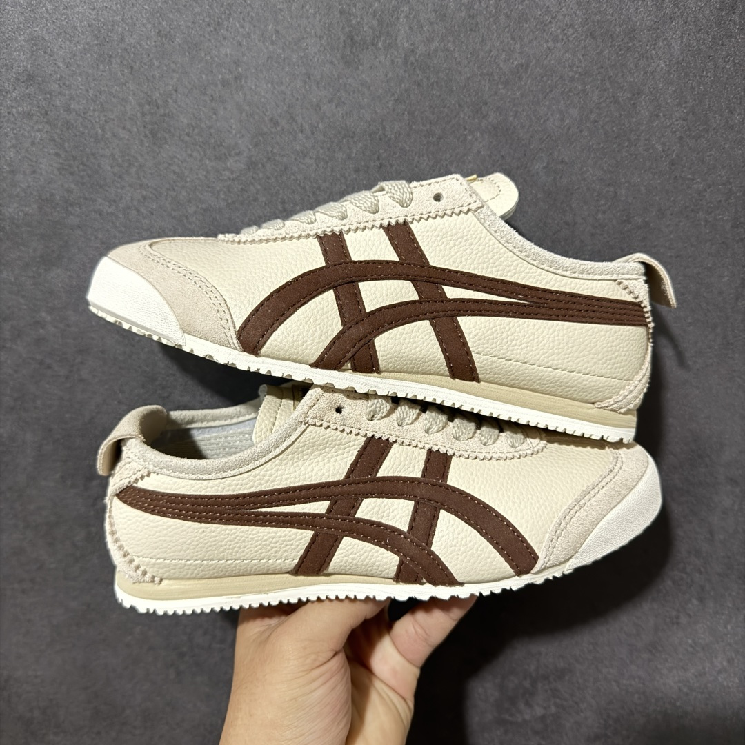 图片[5]-特价【GQ福利】Onitsuka Tiger鬼塚虎 Mexico 66 舒适百搭 经典复古 耐磨透气 低帮 休闲 跑步鞋 男女同款 鬼冢虎经典复古休闲鞋，复古鞋型永不过时。皮革拼翻毛皮鞋面质感出众，标志性撞色虎爪条纹极具辨识度，生胶大底轻便防滑。百搭低帮版型，轻松驾驭各类日常穿搭，是复古风穿搭不可缺少的单品。 尺码：36 37 37.5 38 39 39.5 40 40.5 41 42 42.5 43.5 44 45 货号：TH2J4L-0142-选品中心