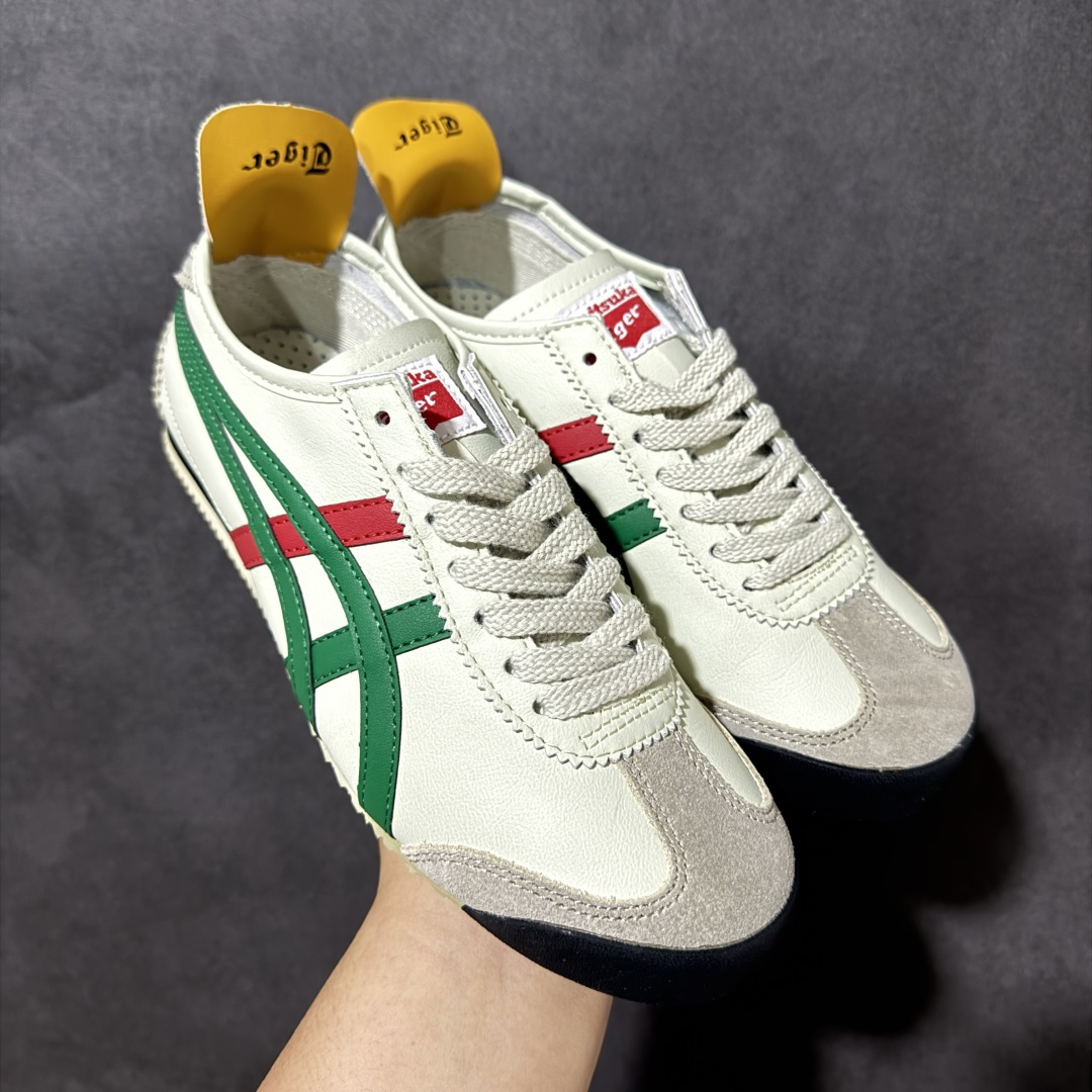 图片[9]-特价【GQ福利】Onitsuka Tiger鬼塚虎 Mexico 66 舒适百搭 经典复古 耐磨透气 低帮 休闲 跑步鞋 男女同款 鬼冢虎经典复古休闲鞋，复古鞋型永不过时。皮革拼翻毛皮鞋面质感出众，标志性撞色虎爪条纹极具辨识度，生胶大底轻便防滑。百搭低帮版型，轻松驾驭各类日常穿搭，是复古风穿搭不可缺少的单品。 尺码：36 37 37.5 38 39 39.5 40 40.5 41 42 42.5 43.5 44 45 货号：TH2J4L-0142-选品中心