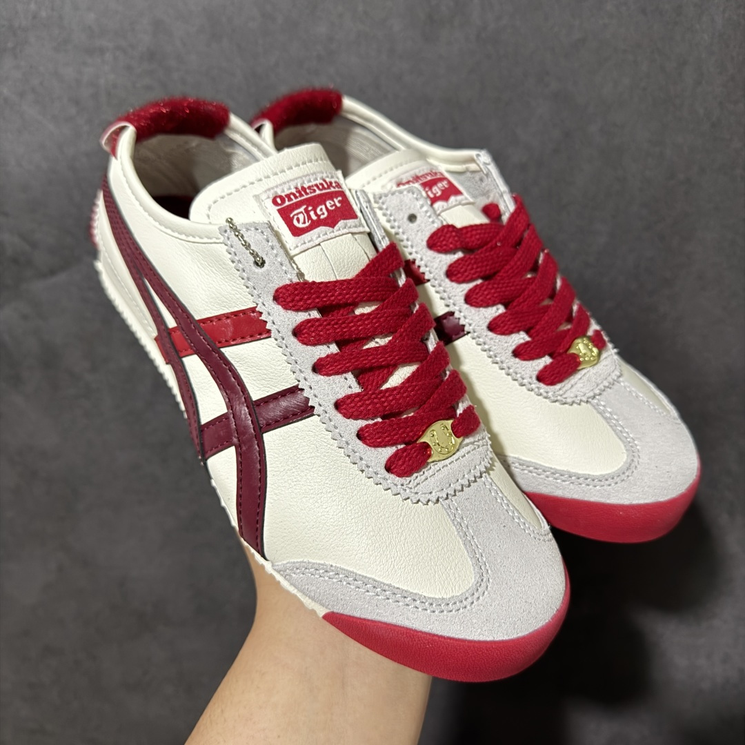 图片[15]-特价【GQ福利】Onitsuka Tiger鬼塚虎 Mexico 66 舒适百搭 经典复古 耐磨透气 低帮 休闲 跑步鞋 男女同款 鬼冢虎经典复古休闲鞋，复古鞋型永不过时。皮革拼翻毛皮鞋面质感出众，标志性撞色虎爪条纹极具辨识度，生胶大底轻便防滑。百搭低帮版型，轻松驾驭各类日常穿搭，是复古风穿搭不可缺少的单品。 尺码：36 37 37.5 38 39 39.5 40 40.5 41 42 42.5 43.5 44 45 货号：TH2J4L-0142-选品中心