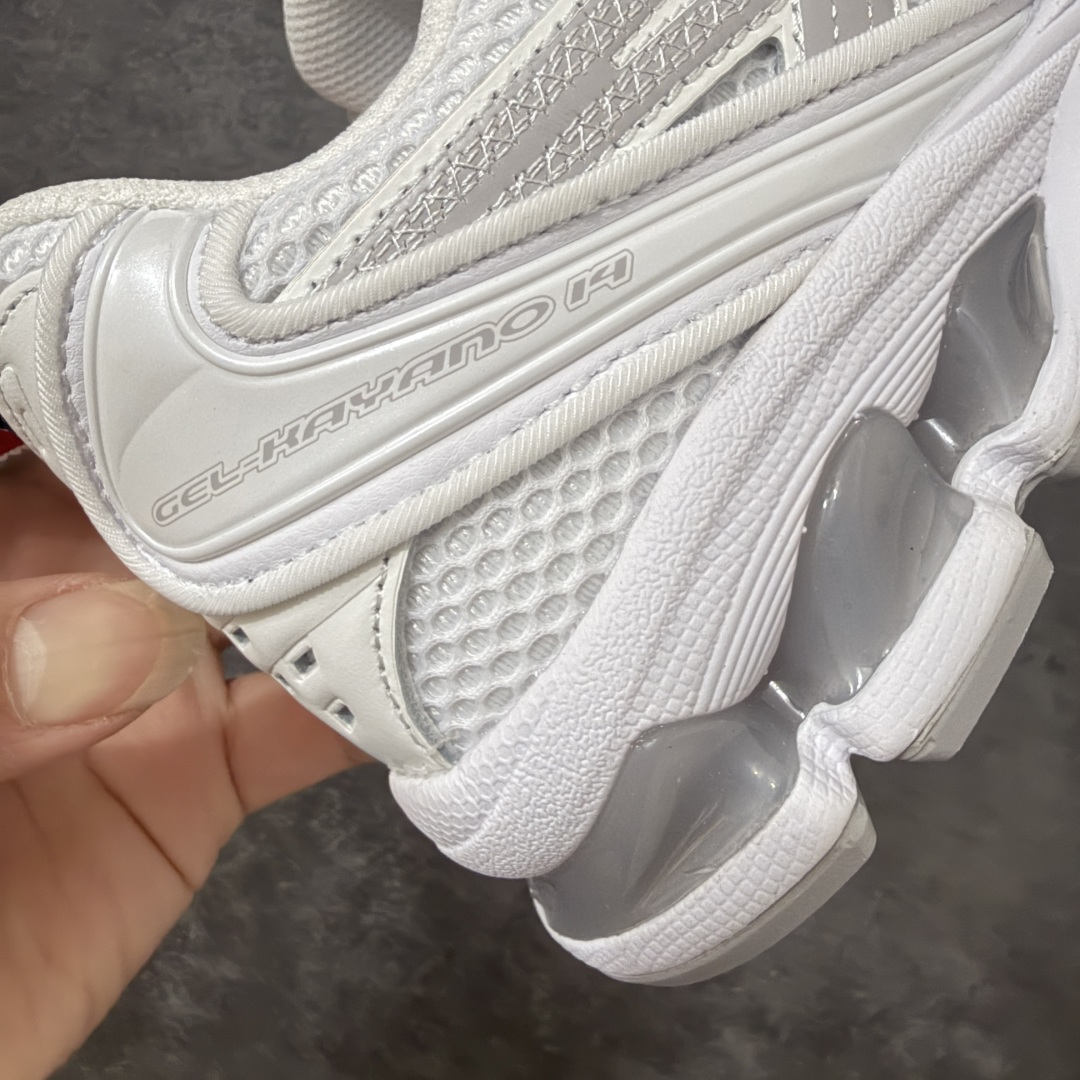 图片[3]-【Zok版本】TB x Kayano 14 联名 ASICS x Thom Browne x GEL-KAYANO 14 亚瑟士系列复古舒适织物合成革减震防滑耐磨低帮休闲跑步鞋 私人订单 顶级版本 原版采购1比1开发 配件齐 原装纸板楦头 独家私模五层组合大底 原厂定制缓震硅胶加持 原盒原配 官方四联吊牌 一比一同步原鞋工艺和用料 鞋面原厂“三明治”多层网布 区别其他同价版本 鞋垫采用原厂OrthoLite欧索莱材质 非普通海玻璃鞋垫 后跟一样采用了GEL缓震胶 整体系列设计非常的科技感 锻炼跑步的同时让你一样时尚百搭 尺码：36 37 37.5 38 39 39.5 40 40.5 41.5 42 42.5 43.5 44 44.5 45 46.5 47-选品中心