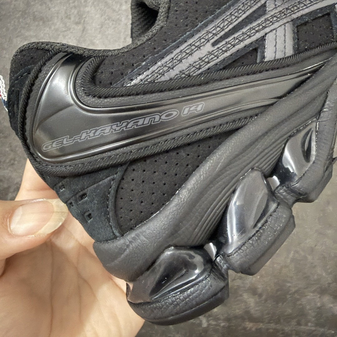 图片[3]-【Zok版本】TB x Kayano 14 联名 ASICS x Thom Browne x GEL-KAYANO 14 亚瑟士系列复古舒适织物合成革减震防滑耐磨低帮休闲跑步鞋 私人订单 顶级版本 原版采购1比1开发 配件齐 原装纸板楦头 独家私模五层组合大底 原厂定制缓震硅胶加持 原盒原配 官方四联吊牌 一比一同步原鞋工艺和用料 鞋面原厂“三明治”多层网布 区别其他同价版本 鞋垫采用原厂OrthoLite欧索莱材质 非普通海玻璃鞋垫 后跟一样采用了GEL缓震胶 整体系列设计非常的科技感 锻炼跑步的同时让你一样时尚百搭 尺码：36 37 37.5 38 39 39.5 40 40.5 41.5 42 42.5 43.5 44 44.5 45 46.5 47-选品中心
