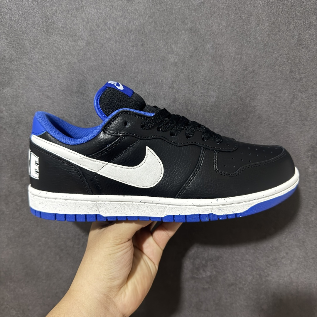 【公司级】Nike Big Nike Low Lux 全系配色陆续出货-黑水蓝 大厂纯原品质出货 超高清洁度 皮料切割干净无任何毛边 细节完美 于经典复古风格的休闲板鞋，整体是低饱和度的复古配色，百搭且自带“美式复古感”。鞋后跟的“NIKE”字母标识，也是这一系列的标志性设计 细节感满满，复古氛围狠狠拿捏！全系经典复古永不过时！ 货号：355152-018 尺码：36 36.5 37.5 38 38.5 39 40 40.5 41 42 42.5 43 44 44.5 45-选品中心