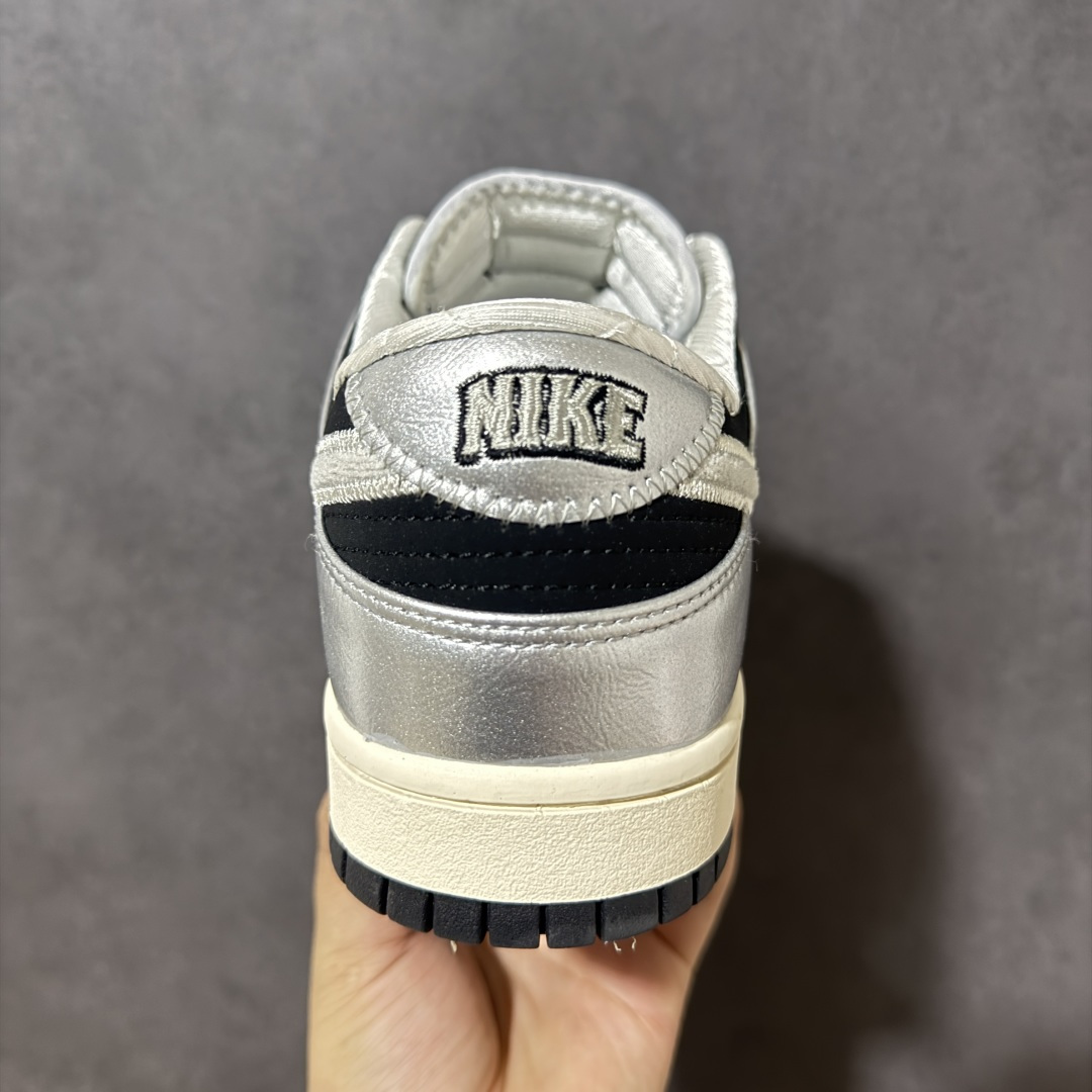 图片[4]-【公司级】Nike SB Dunk Low 黑银 低帮休闲板鞋 独家版型蒸餾加工帶來的是更好的视觉和脚感体验大厂纯原品质出货 清洁度 电绣工艺 皮料切割干净无任何毛边 细节完美 货号：IM4413-001 尺码：36-46-选品中心